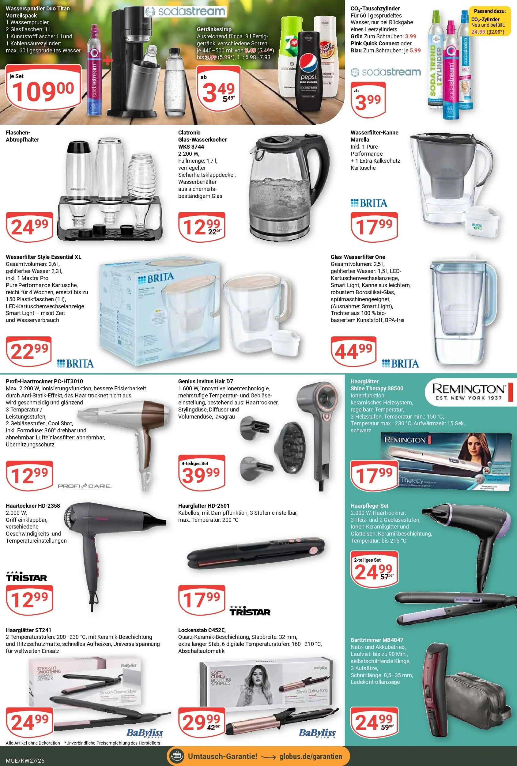 Globus Prospekt Mühldorf (ab 29.06.2026) » Angebote online | Seite: 24 | Produkte: Lockenstab, Haartrockner, Haarglätter, Pepsi