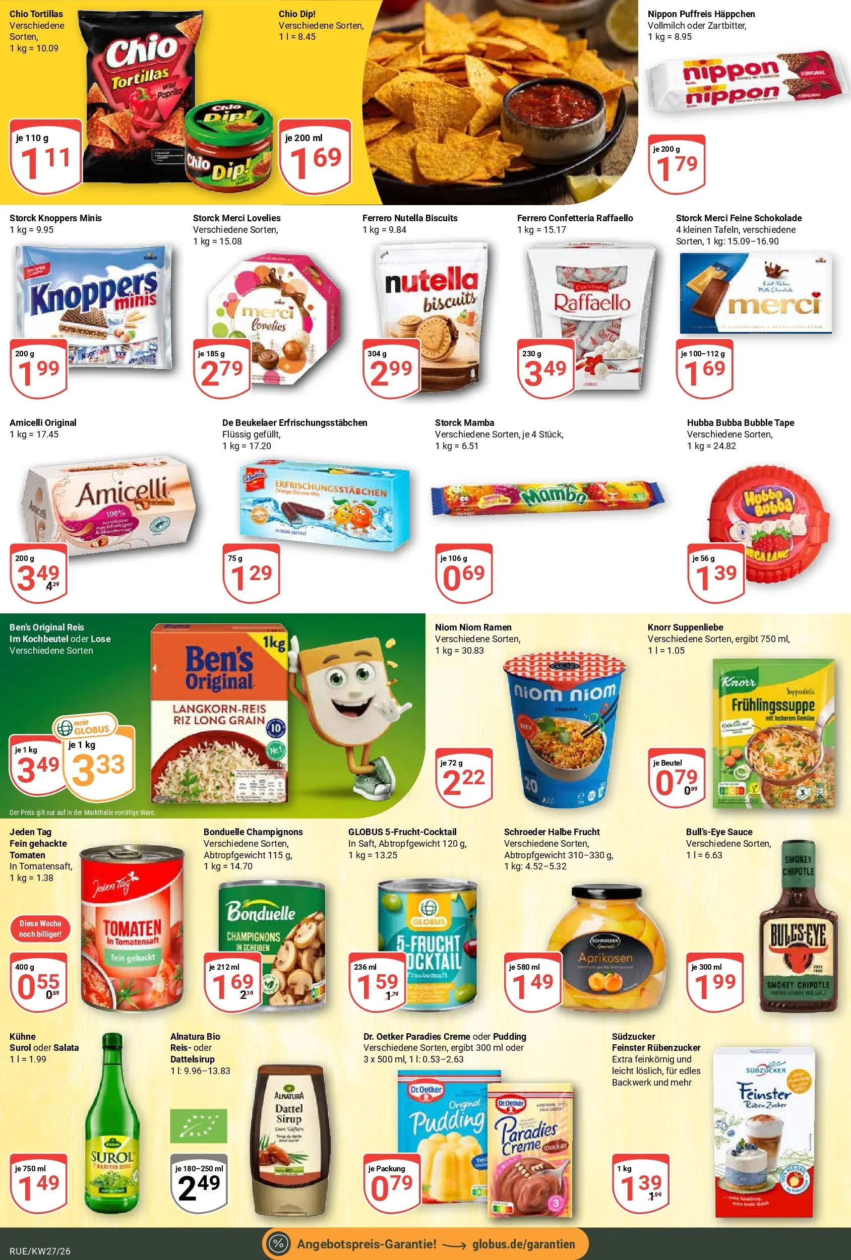 Globus Prospekt Rüsselsheim (ab 29.06.2026) » Angebote online | Seite: 14 | Produkte: Raffaello, Merci, Dattel, Reis