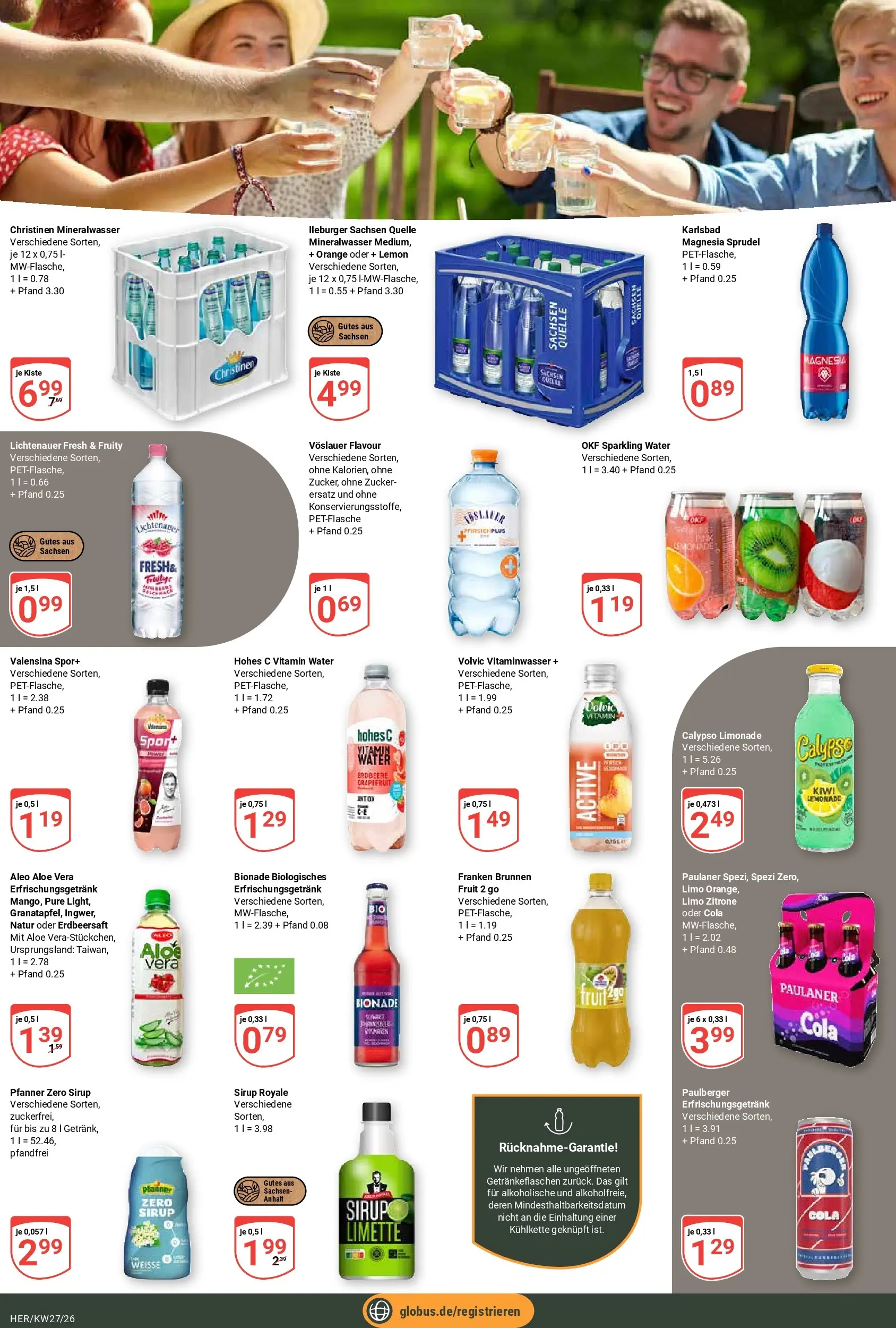 Globus Prospekt Hermsdorf (ab 28.06.2026) » Angebote online | Seite: 21 | Produkte: Cola, Valensina, Limette, Paulaner