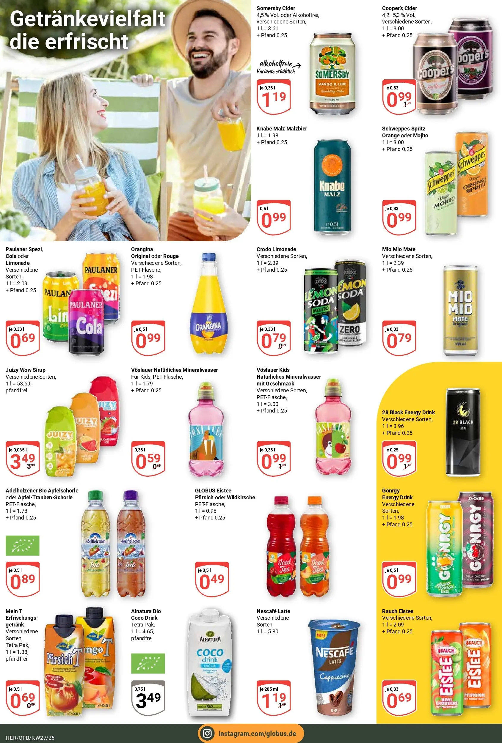 Globus Prospekt Hermsdorf (ab 28.06.2026) » Angebote online | Seite: 23 | Produkte: Limonade, Rouge, Sirup, Mango