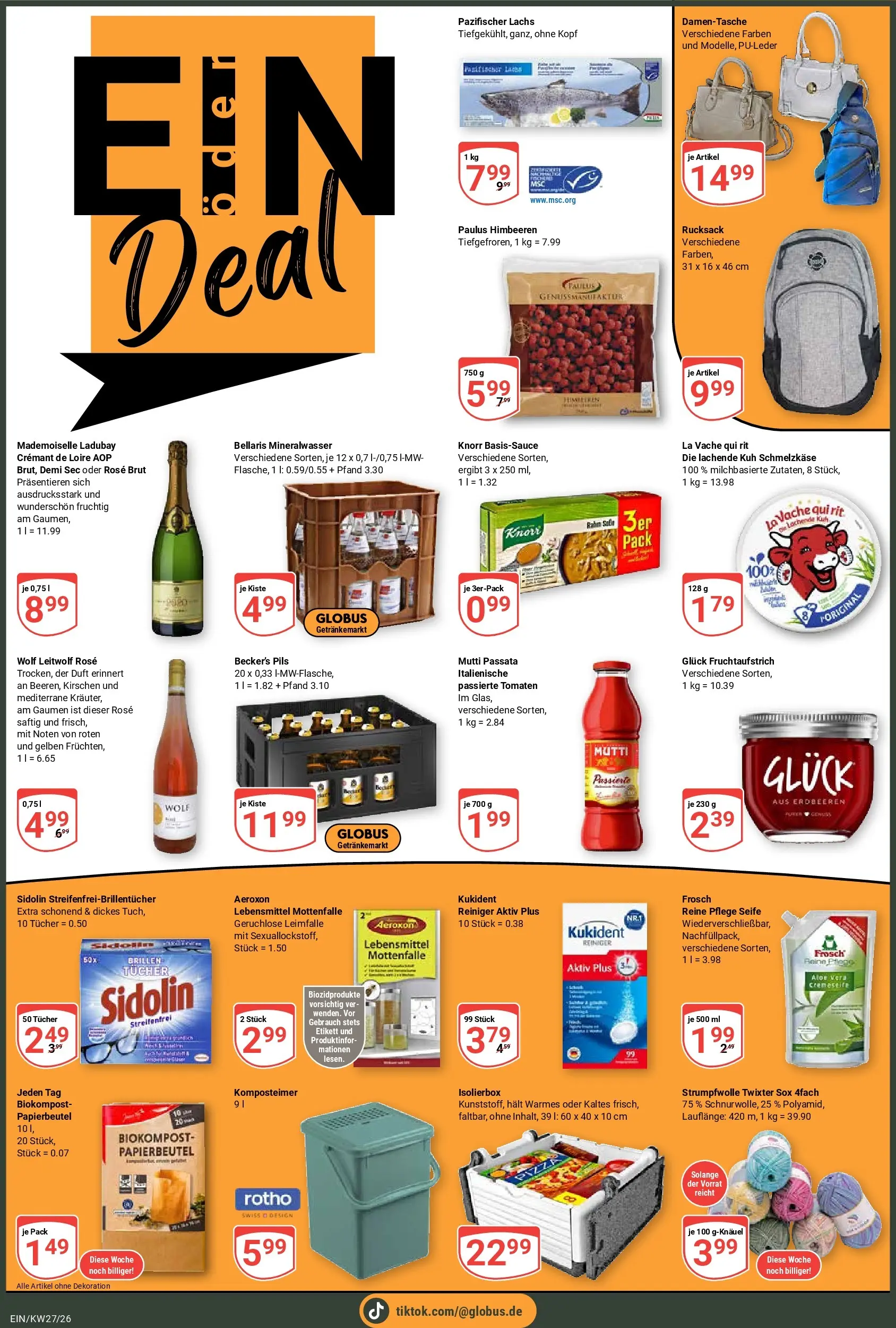 Globus Prospekt Homburg-Einöd (ab 29.06.2026) » Angebote online | Seite: 2 | Produkte: Himbeeren, Pils, Tomaten, Rucksack