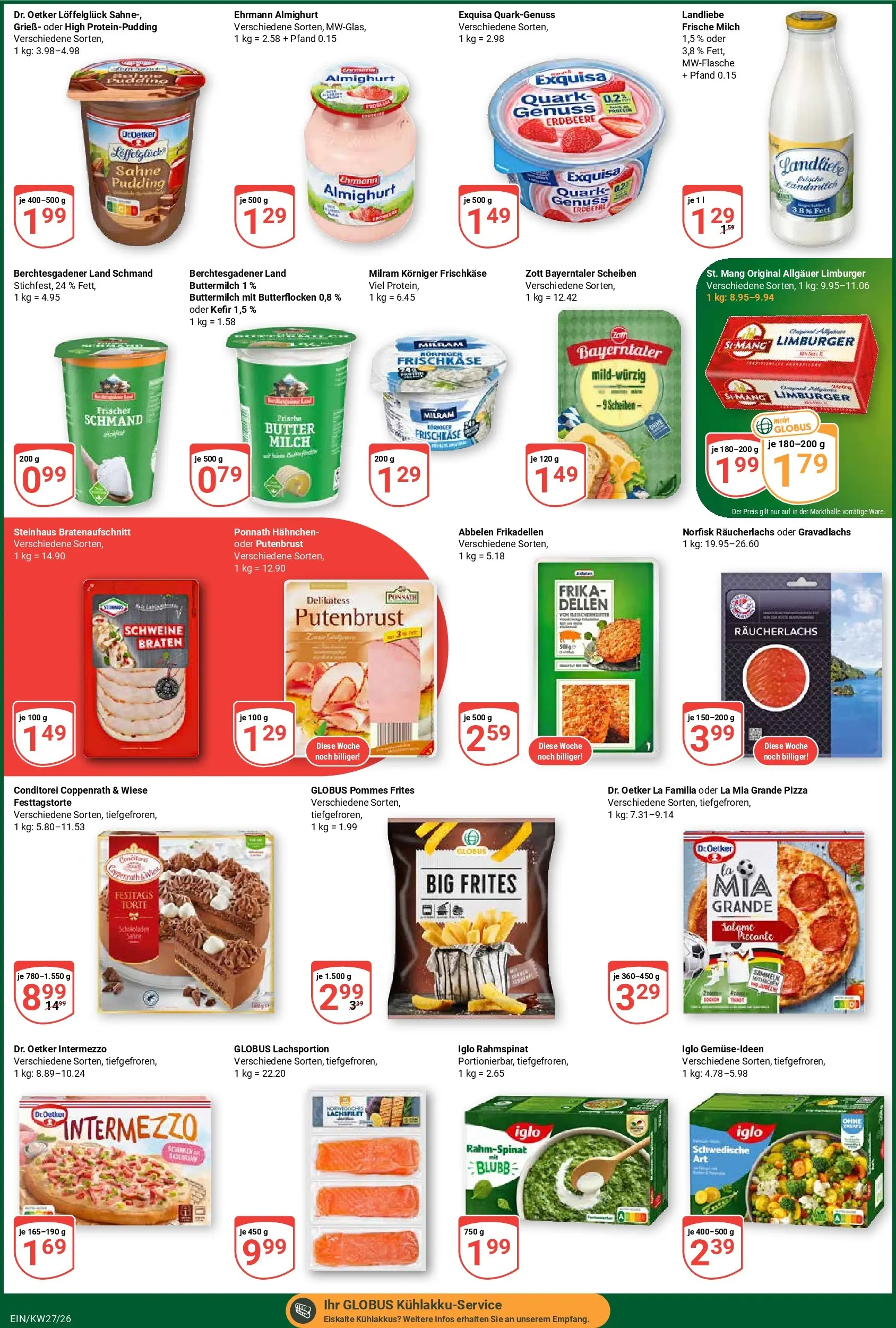 Globus Prospekt Homburg-Einöd (ab 29.06.2026) » Angebote online | Seite: 5 | Produkte: Butter, Iglo, Pommes frites, Sahne