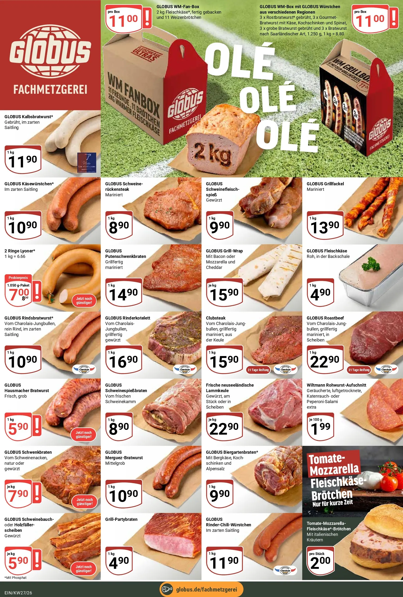 Globus Prospekt Homburg-Einöd (ab 29.06.2026) » Angebote online | Seite: 10 | Produkte: Box, Bratwurst, Roastbeef, Schweinefleisch