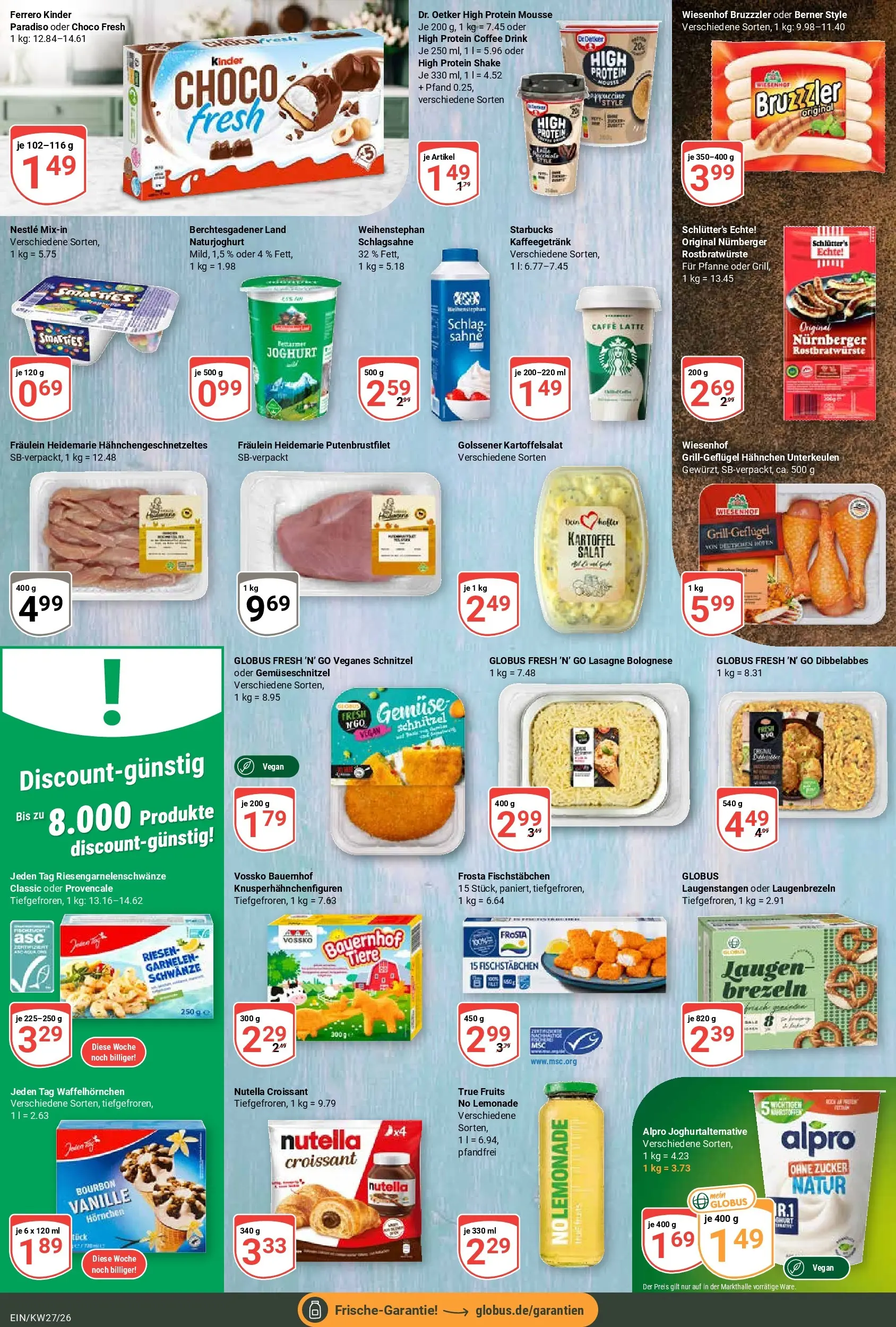 Globus Prospekt Homburg-Einöd (ab 29.06.2026) » Angebote online | Seite: 12 | Produkte: Croissant, Nutella, Fischstabchen, Salz