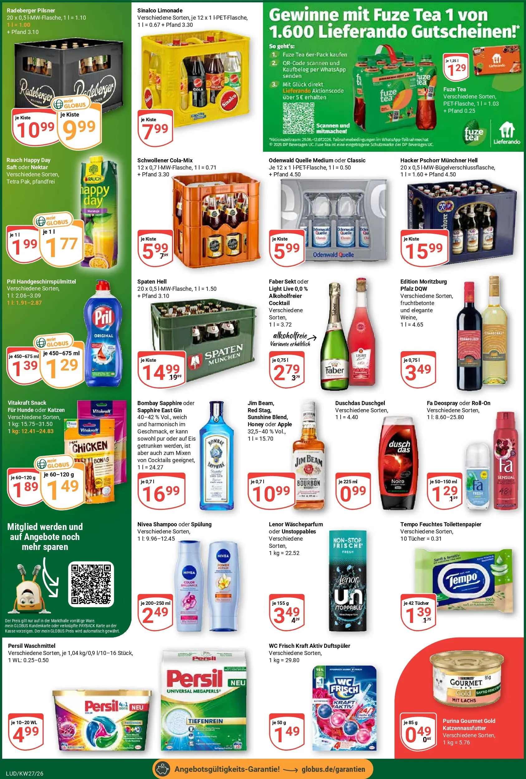 Globus Prospekt Ludwigshafen-Oggersheim (ab 29.06.2026) » Angebote online | Seite: 5 | Produkte: Duschgel, Duschdas, Radeberger pilsner, Eis