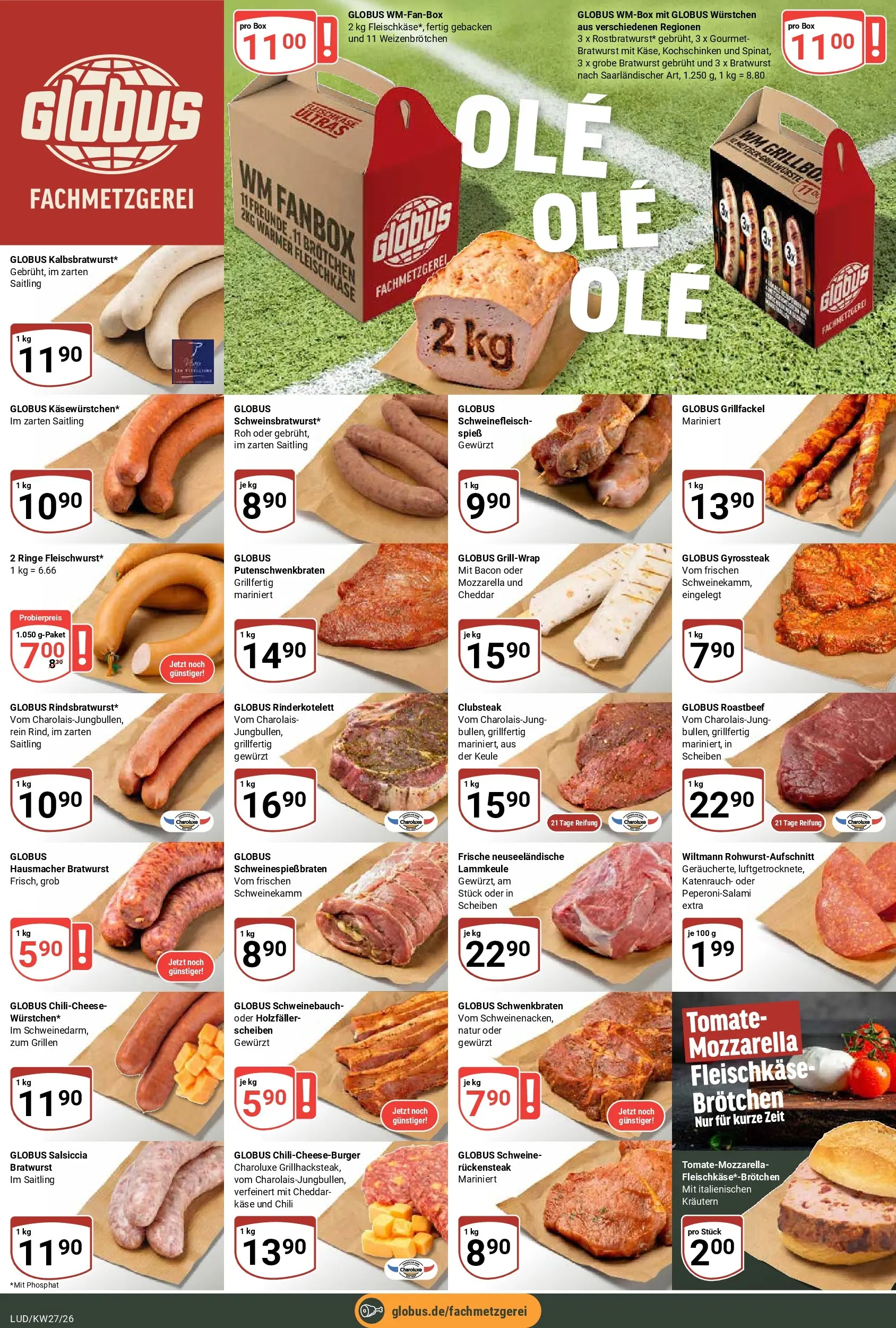 Globus Prospekt Ludwigshafen-Oggersheim (ab 29.06.2026) » Angebote online | Seite: 8 | Produkte: Lammkeule, Käse, Mozzarella, Roastbeef
