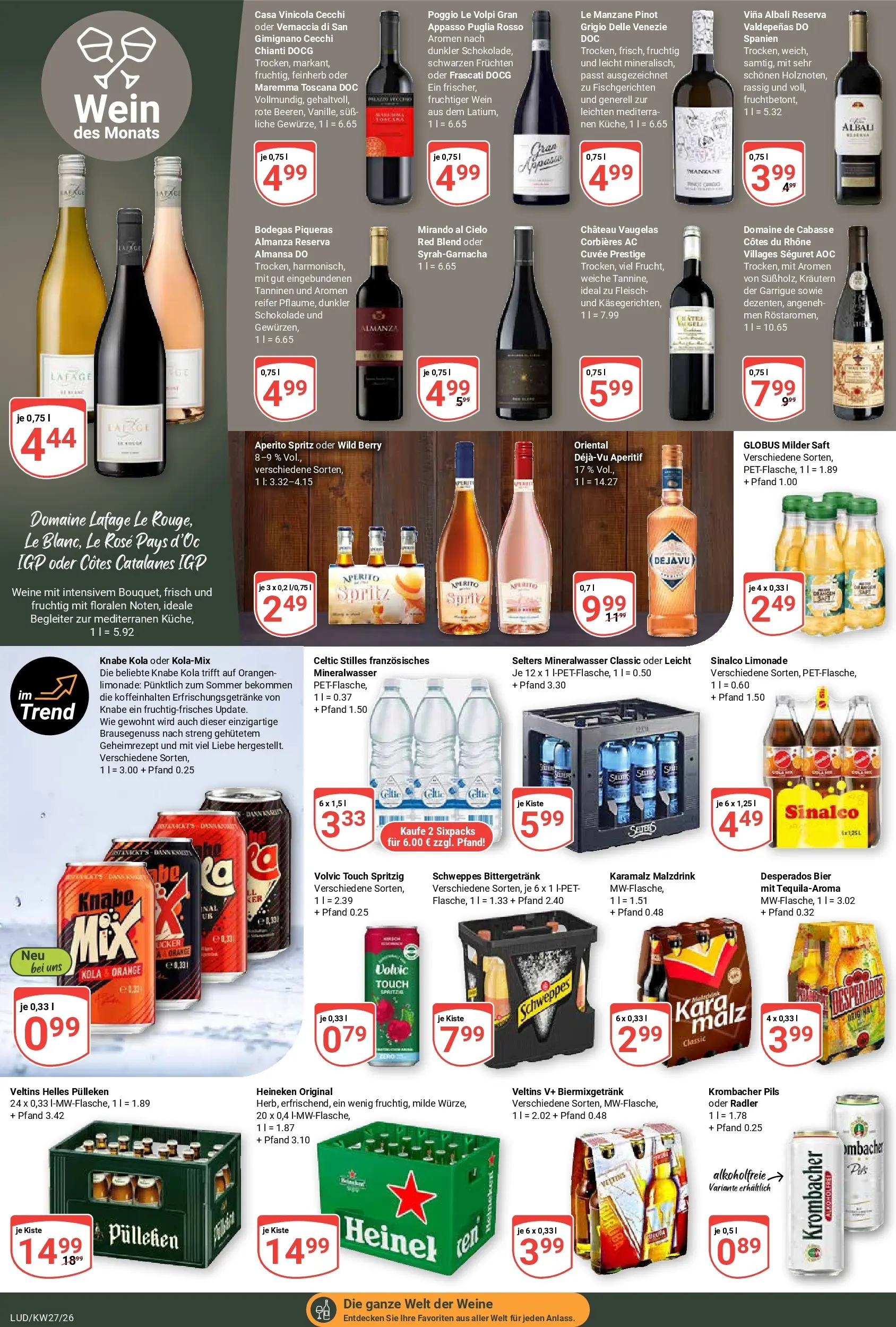 Globus Prospekt Ludwigshafen-Oggersheim (ab 29.06.2026) » Angebote online | Seite: 17 | Produkte: Orangen, Limonade, Fleisch, Veltins