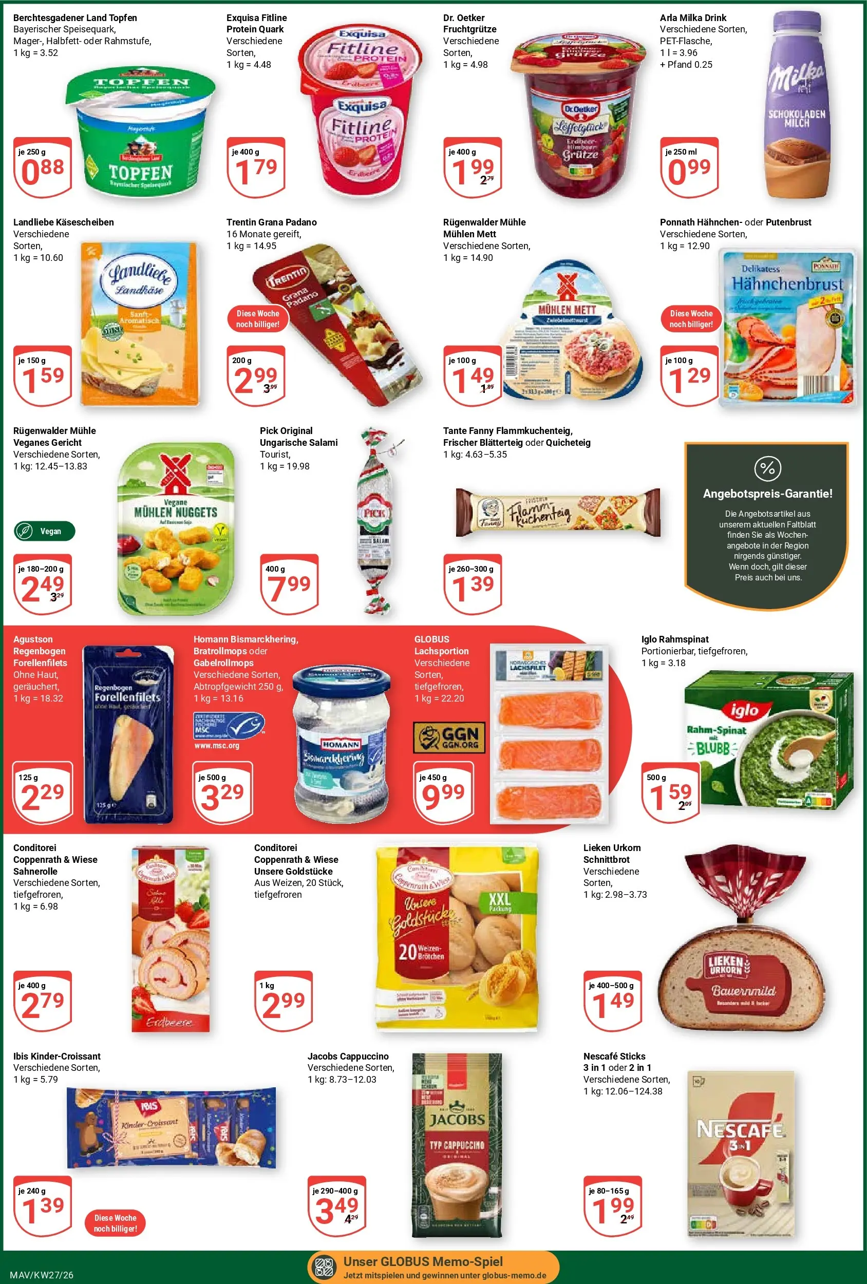 Globus Prospekt Mannheim (ab 29.06.2026) » Angebote online | Seite: 3 | Produkte: Nescafe, Mühle, Hahnchen, Iglo