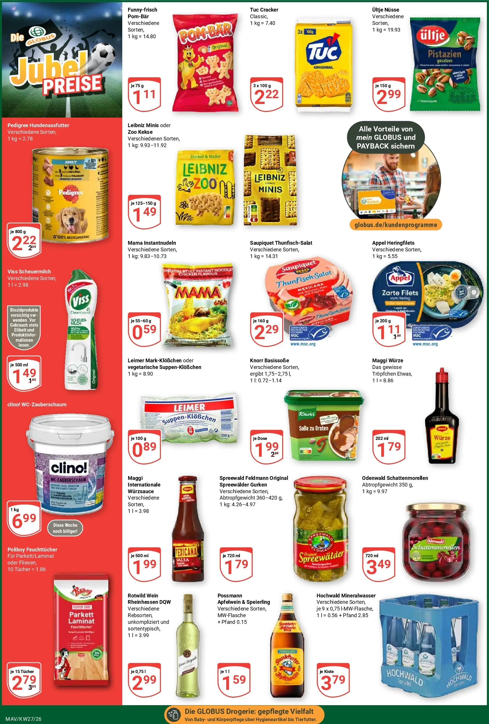 Globus Prospekt Mannheim (ab 29.06.2026) » Angebote online | Seite: 4 | Produkte: Thunfisch, Pedigree, Wein, Kekse