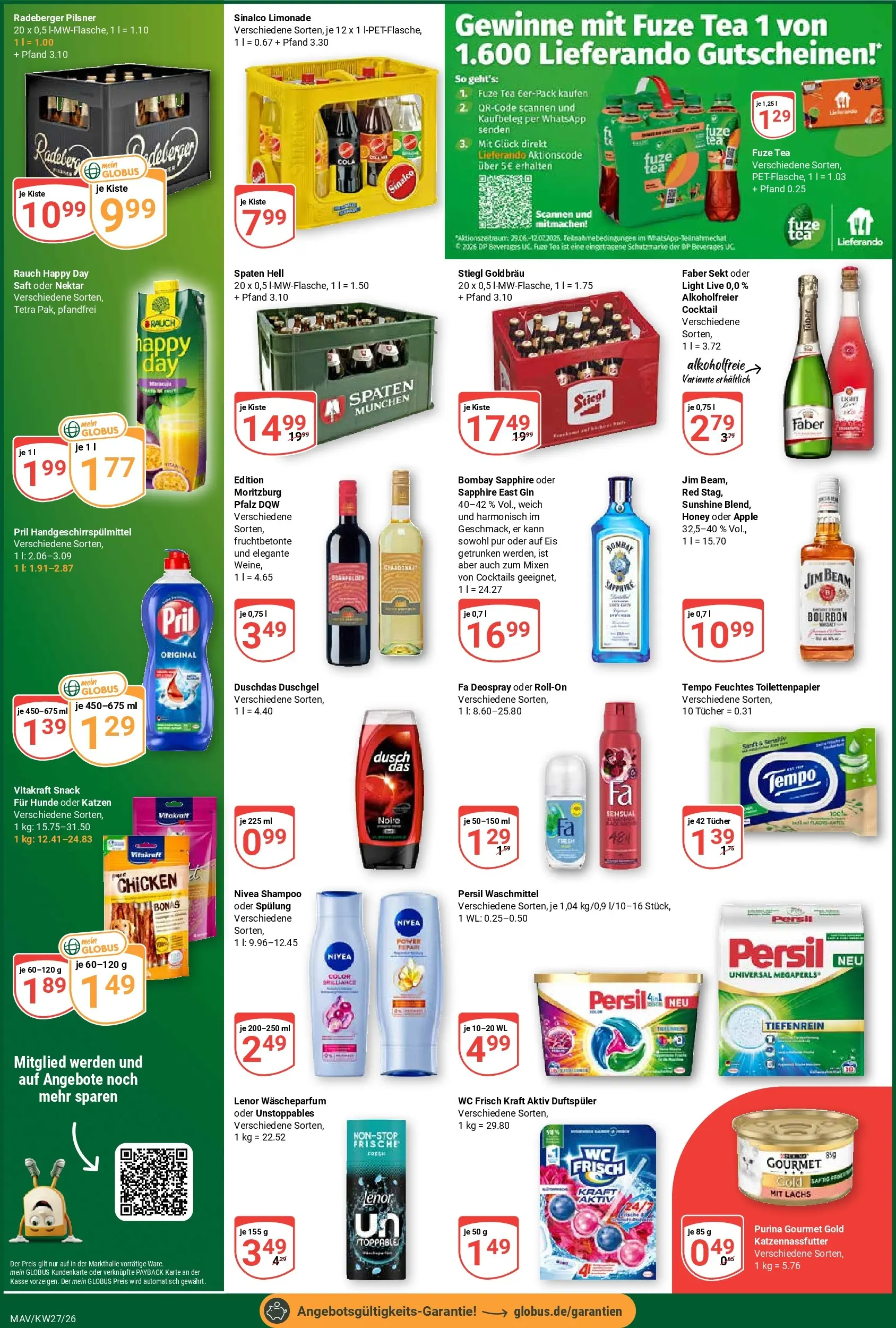 Globus Prospekt Mannheim (ab 29.06.2026) » Angebote online | Seite: 5 | Produkte: Spülung, Duschdas, Tempo, Purina gourmet gold