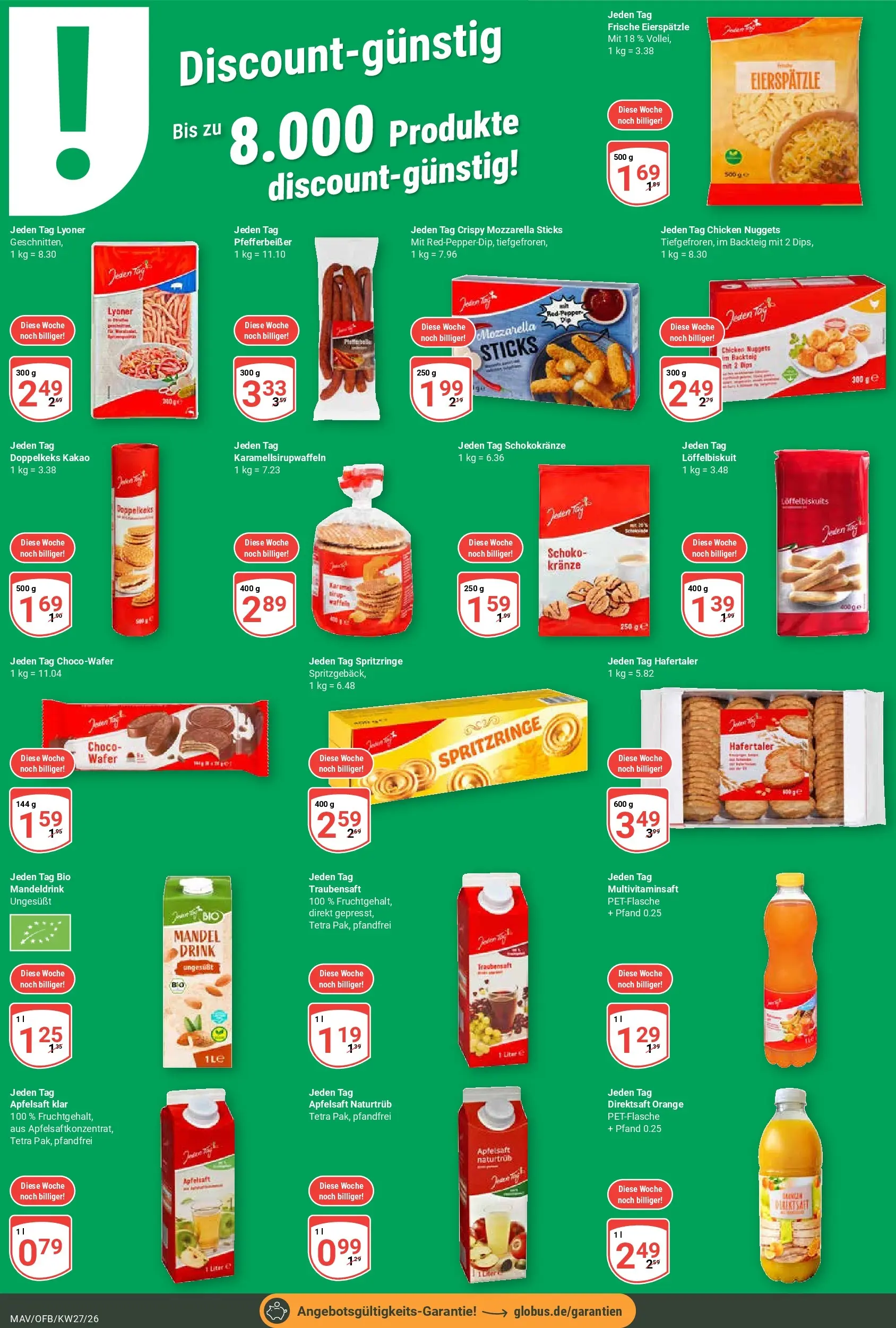 Globus Prospekt Mannheim (ab 29.06.2026) » Angebote online | Seite: 14 | Produkte: Mozzarella, Apfelsaft
