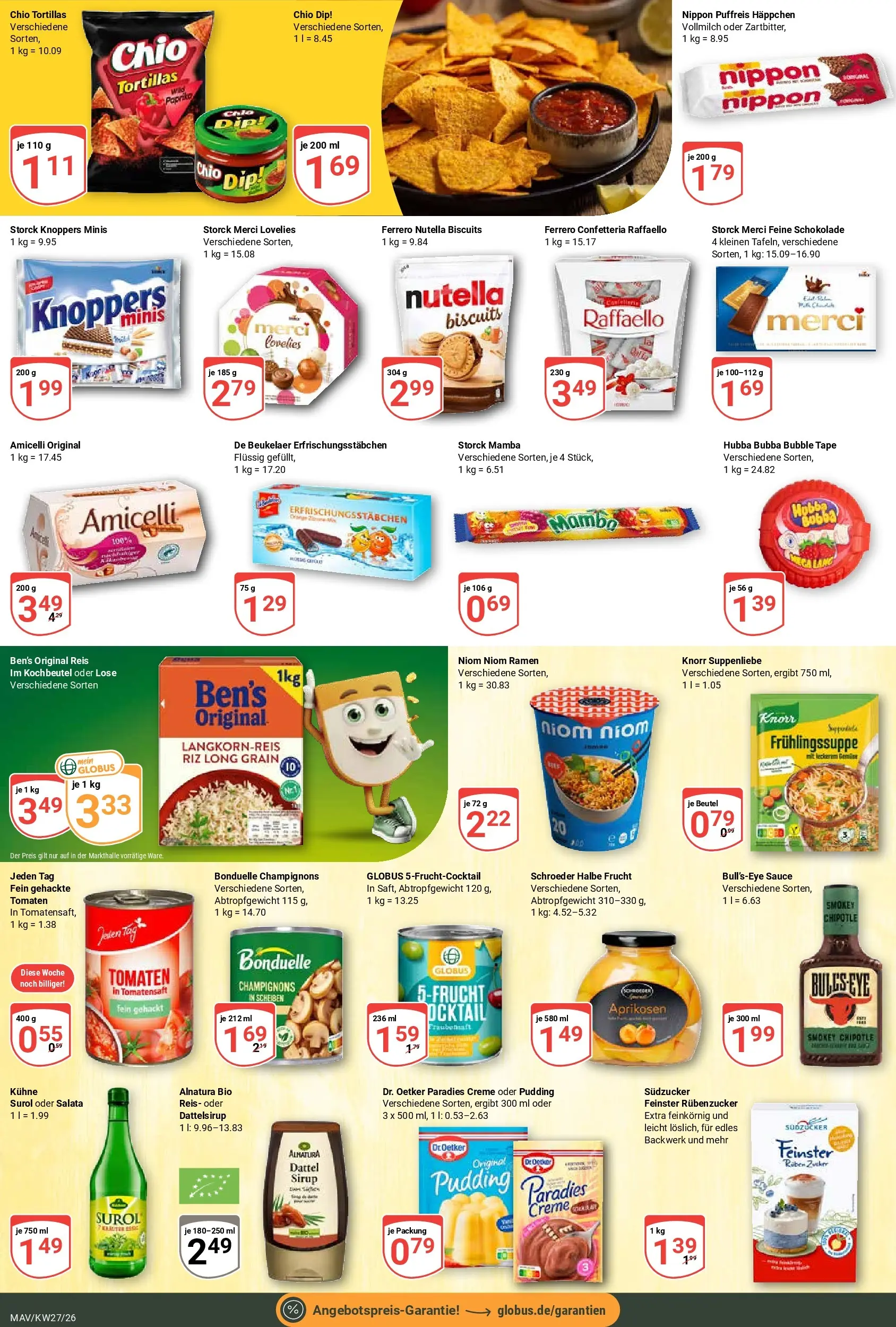 Globus Prospekt Mannheim (ab 29.06.2026) » Angebote online | Seite: 16 | Produkte: Sirup, Pudding, Paprika, Knoppers