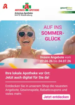 Angebote - Ihre Apotheke vor Ort: Jetzt alle Angebote auch online entdecken! ab 26.06.2026 gültig Angebote - Ihre Apotheke vor Ort: Jetzt alle Angebote auch online entdecken! ab 26.06.2026 gültig