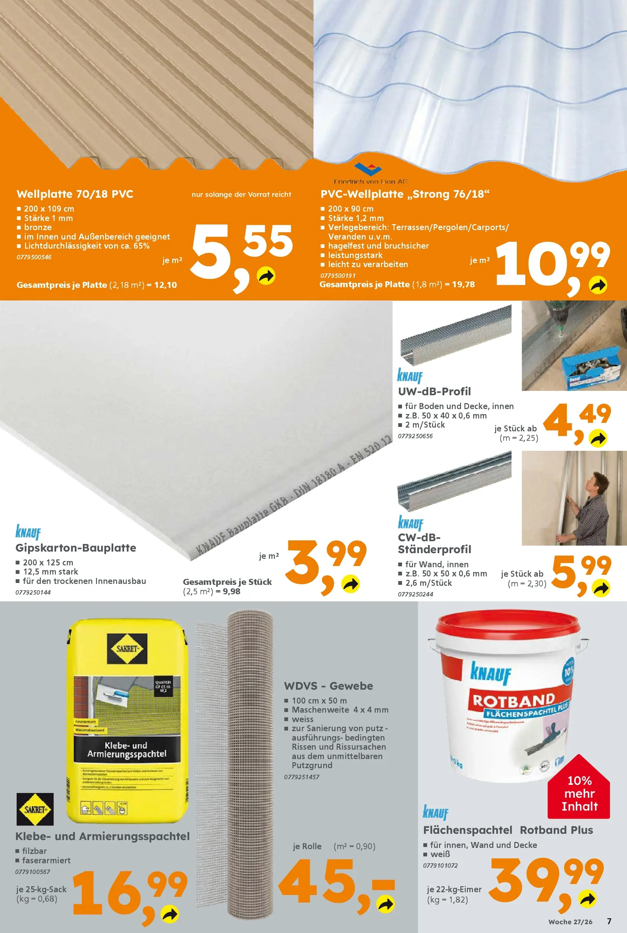 Globus Baumarkt - Globus Baumarkt: Wochenangebote (ab 28.06.2026) zum Blättern | Seite: 7 | Produkte: Decke