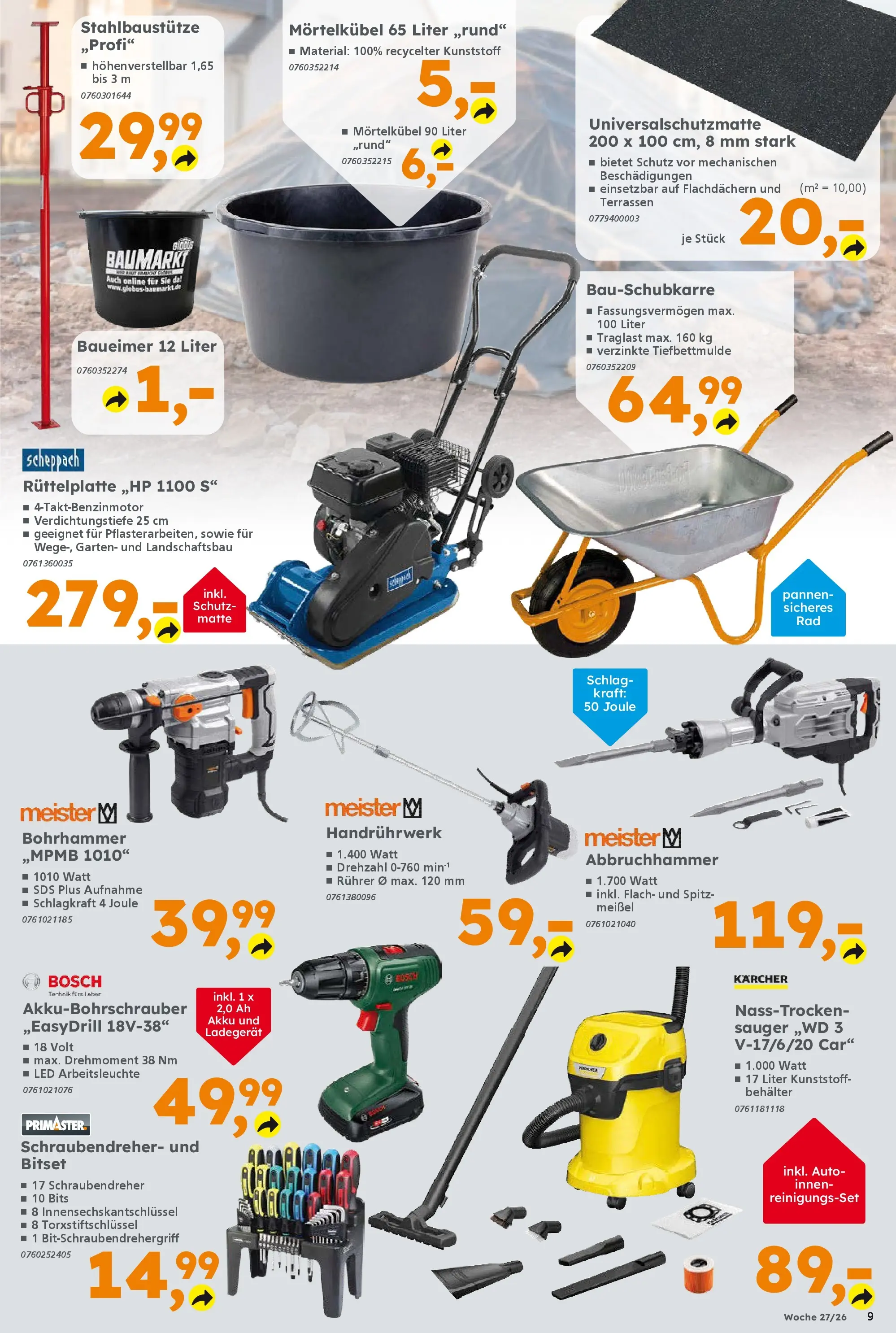 Globus Baumarkt - Globus Baumarkt: Wochenangebote (ab 28.06.2026) zum Blättern | Seite: 9 | Produkte: Bosch, Ladegerät