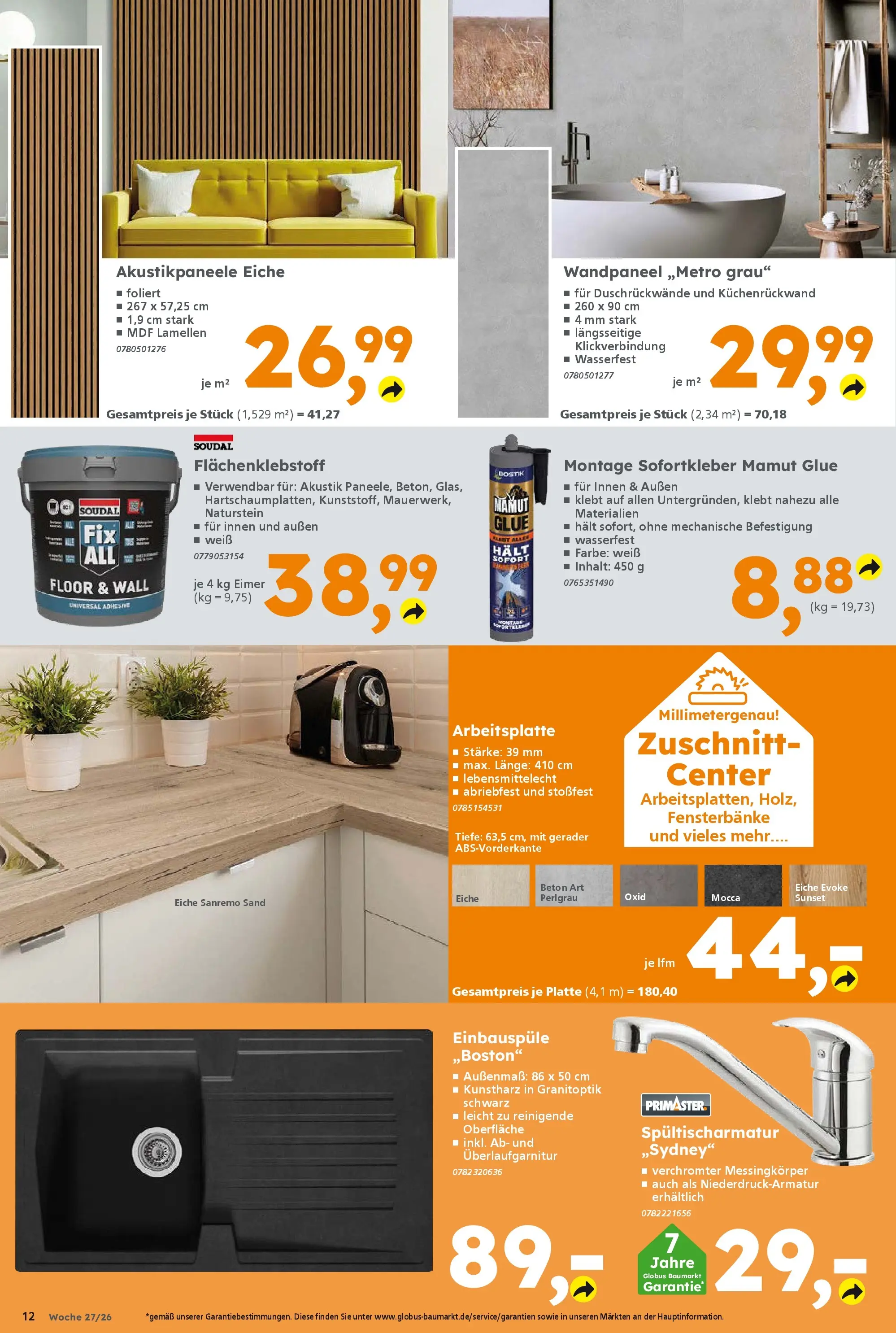 Globus Baumarkt - Globus Baumarkt: Wochenangebote (ab 28.06.2026) zum Blättern | Seite: 12