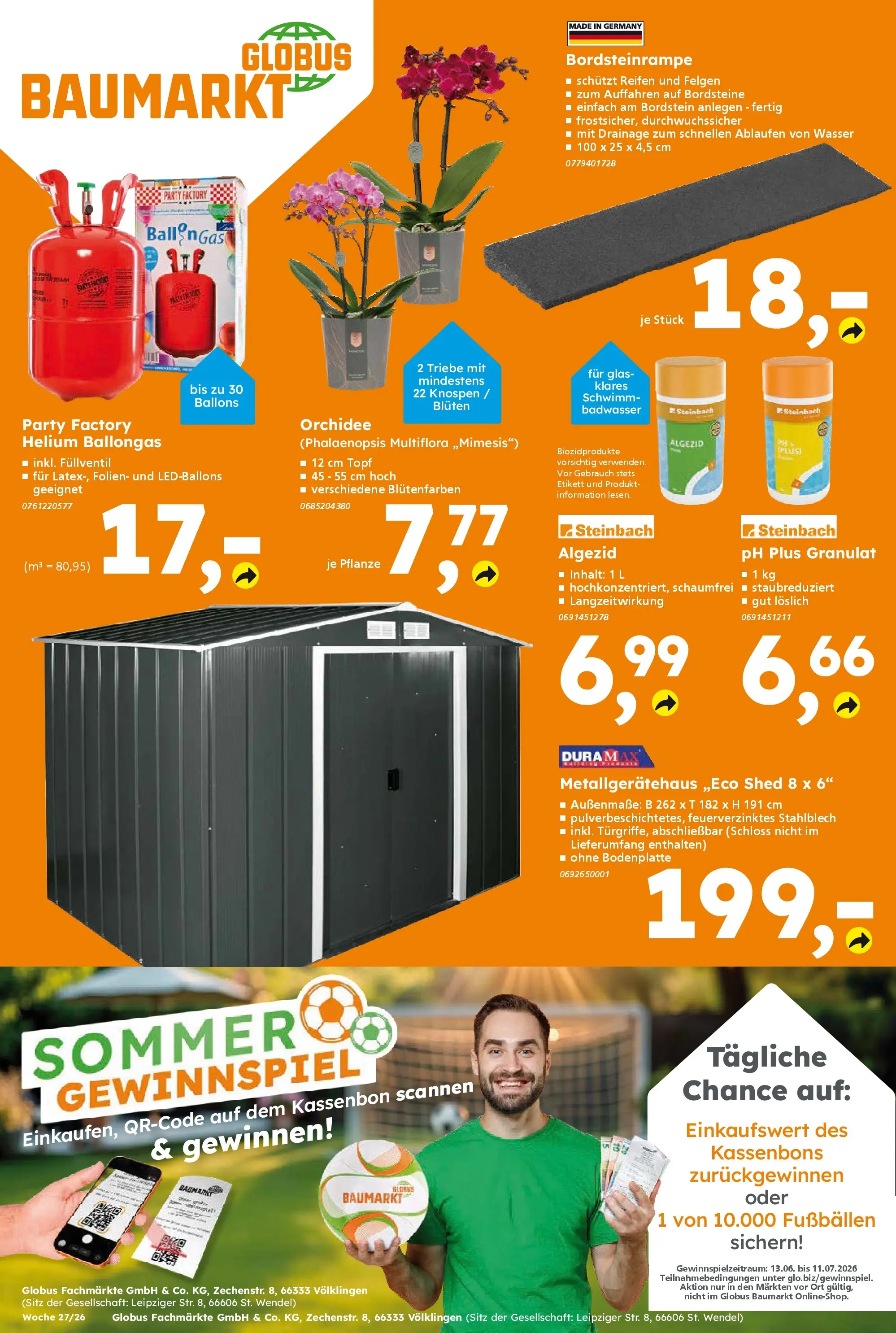 Globus Baumarkt - Globus Baumarkt: Wochenangebote (ab 28.06.2026) zum Blättern | Seite: 16 | Produkte: Orchidee, Wasser