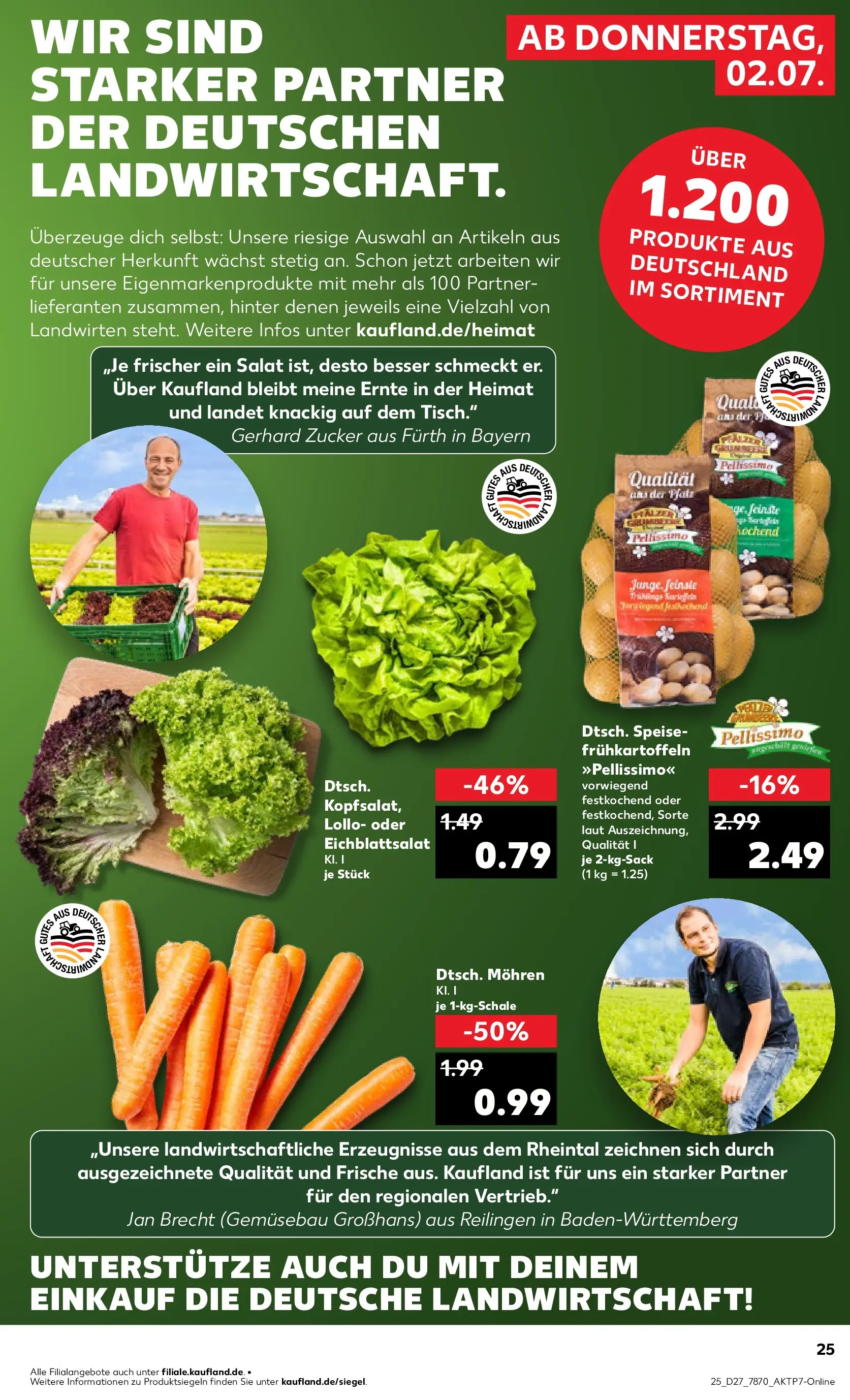 Prospekt Kaufland ab 29.06.2026 » Angebote Online zum Blättern | Seite: 32 | Produkte: Mohren, Zucker, Salat