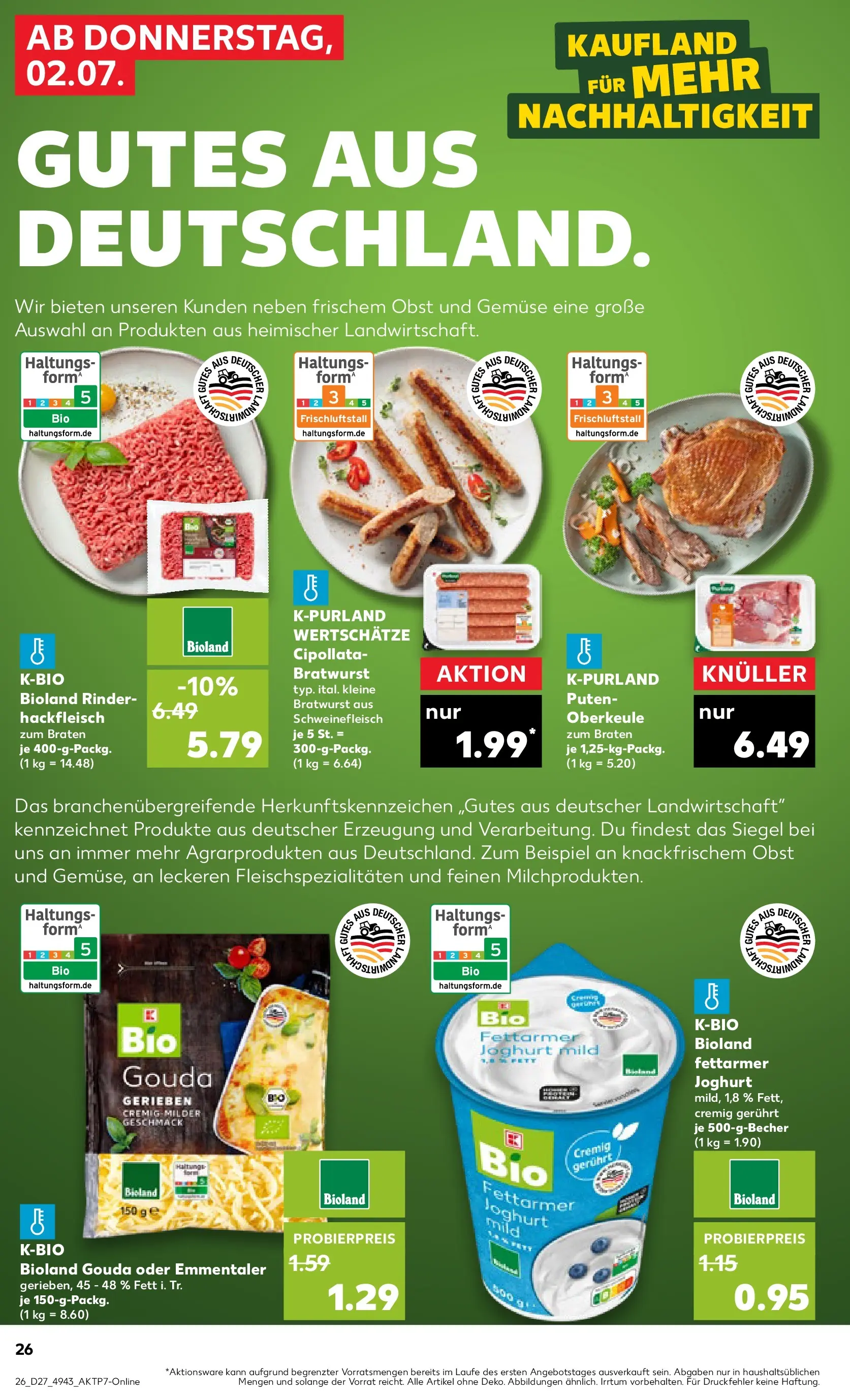 Prospekt Kaufland ab 29.06.2026 » Angebote Online zum Blättern | Seite: 35 | Produkte: Joghurt, Gouda, Gemüse, Obst