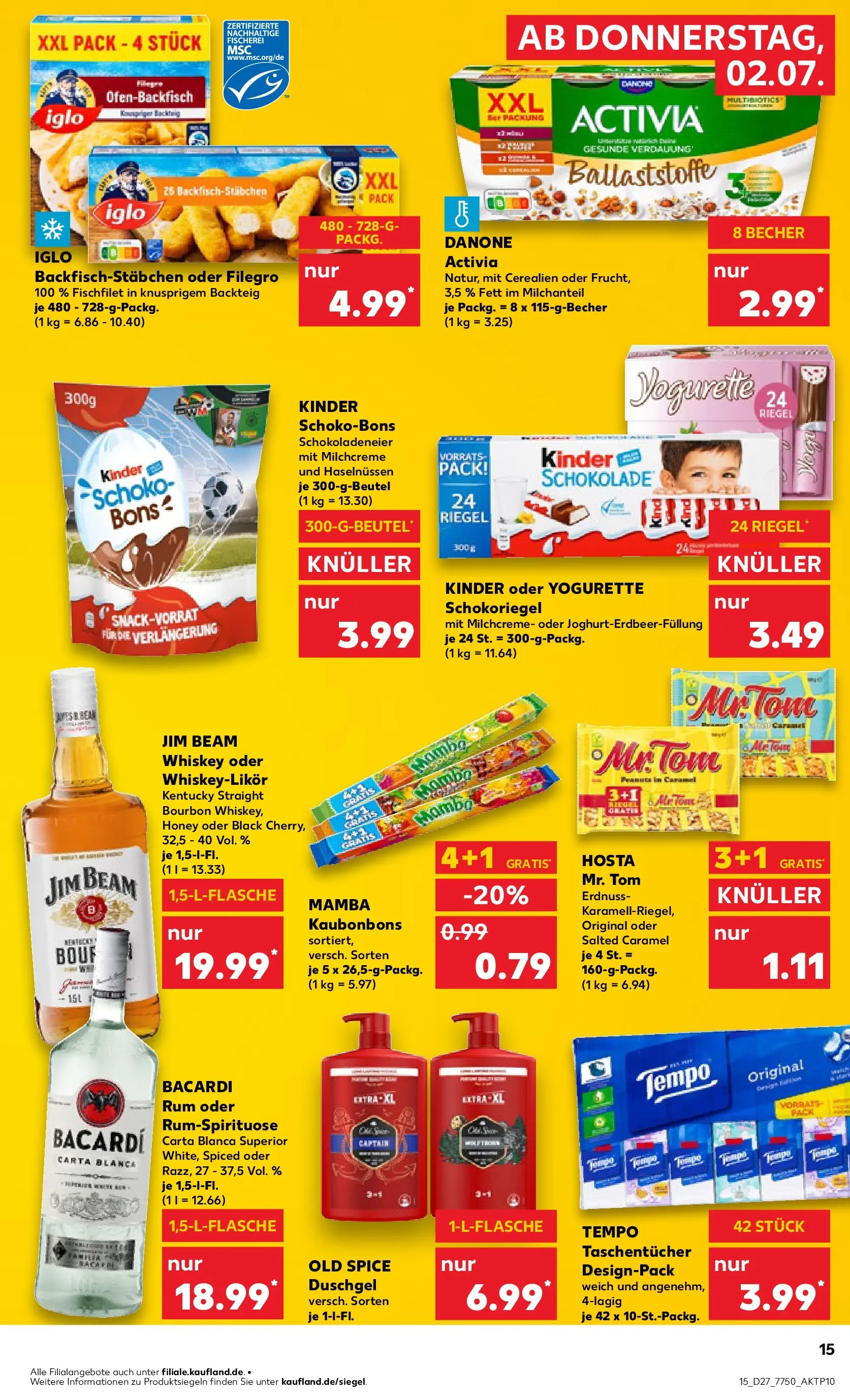 Prospekt Kaufland ab 28.06.2026 » Angebote Online zum Blättern | Seite: 26 | Produkte: Bacardi, Yogurette, Rum, Duschgel