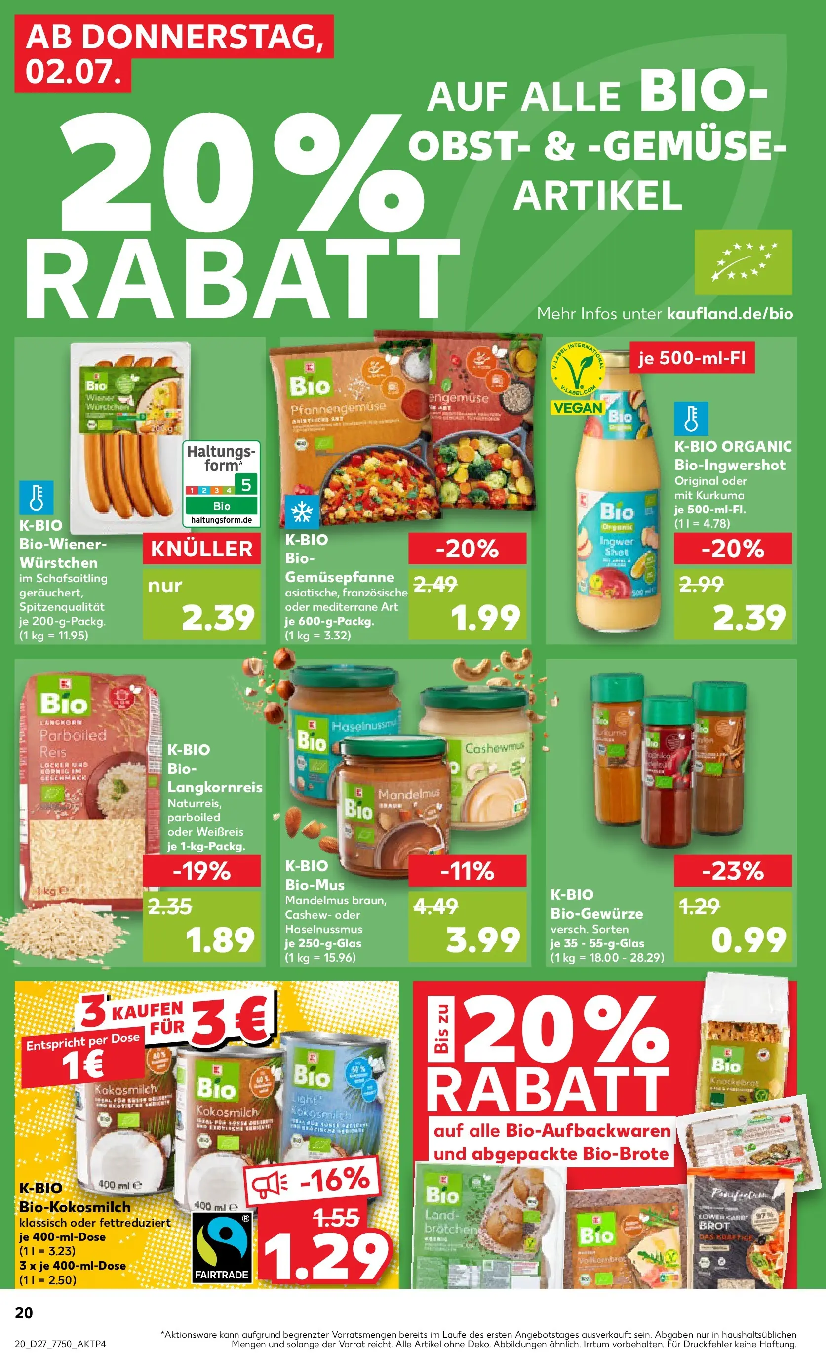 Prospekt Kaufland ab 29.06.2026 » Angebote Online zum Blättern | Seite: 31 | Produkte: Gemüse, Obst, Brot, Reis
