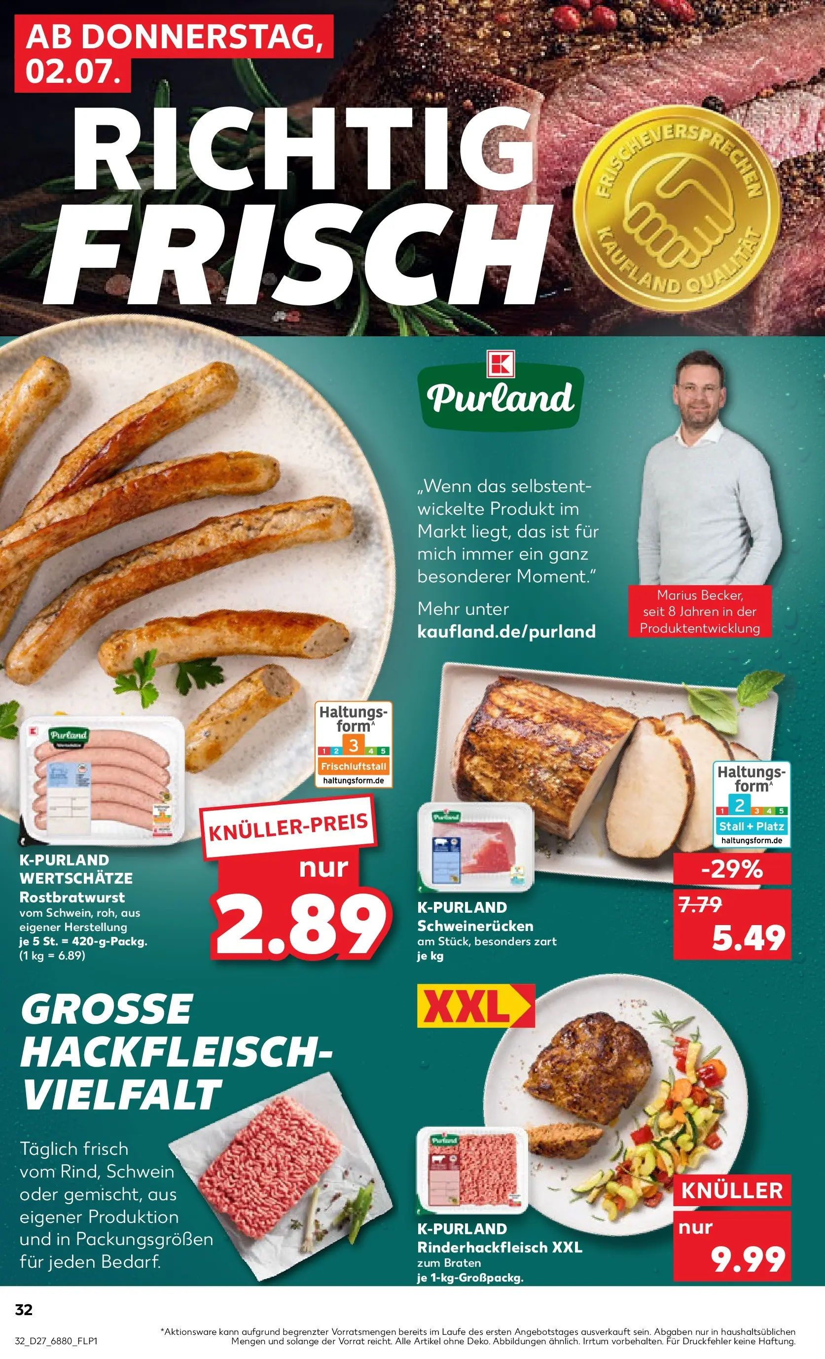 Prospekt Kaufland ab 29.06.2026 » Angebote Online zum Blättern | Seite: 43 | Produkte: Schweinerucken, Hackfleisch