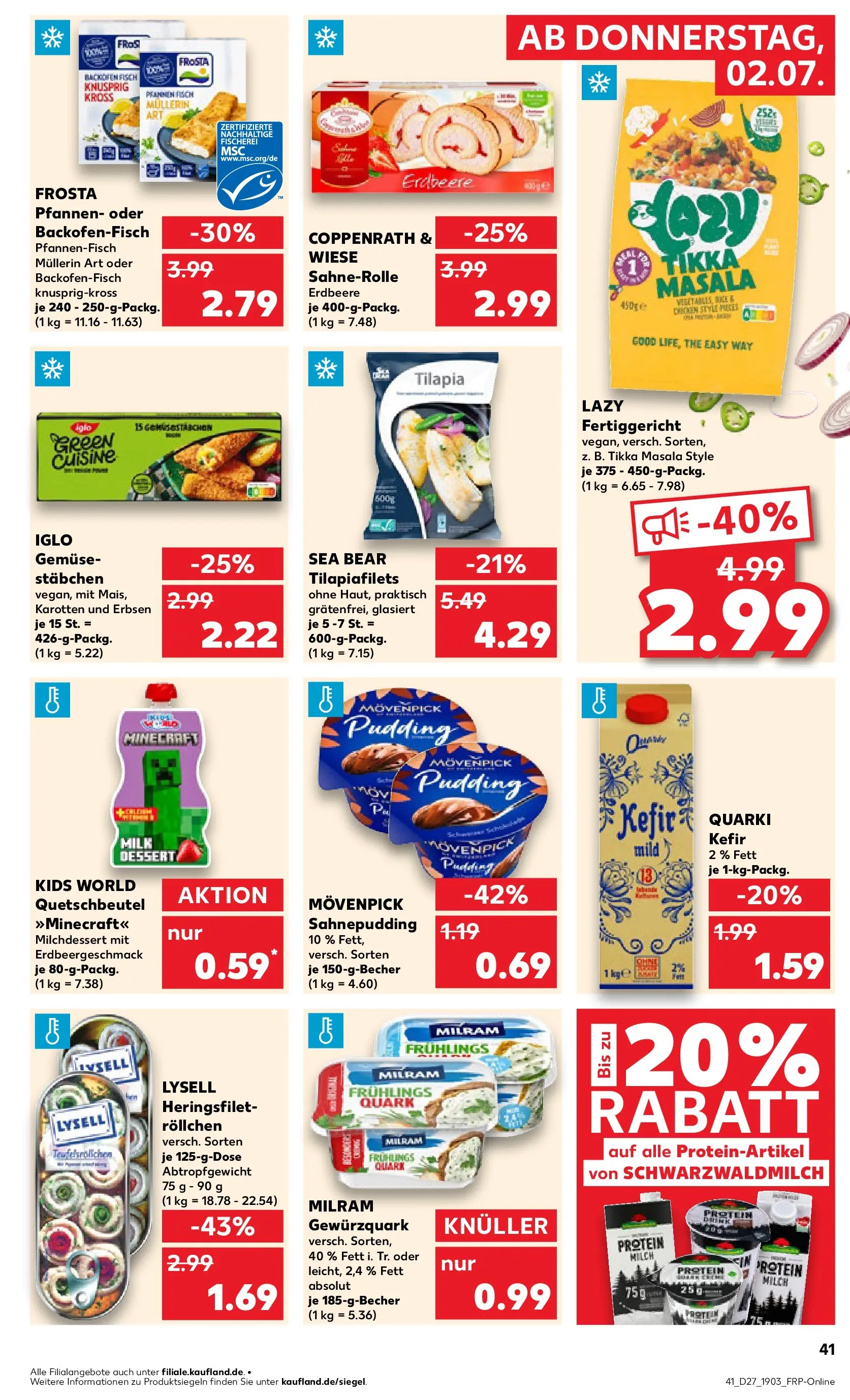 Prospekt Kaufland ab 29.06.2026 » Angebote Online zum Blättern | Seite: 52 | Produkte: Kefir, Gemüse, Backofen, Erbsen