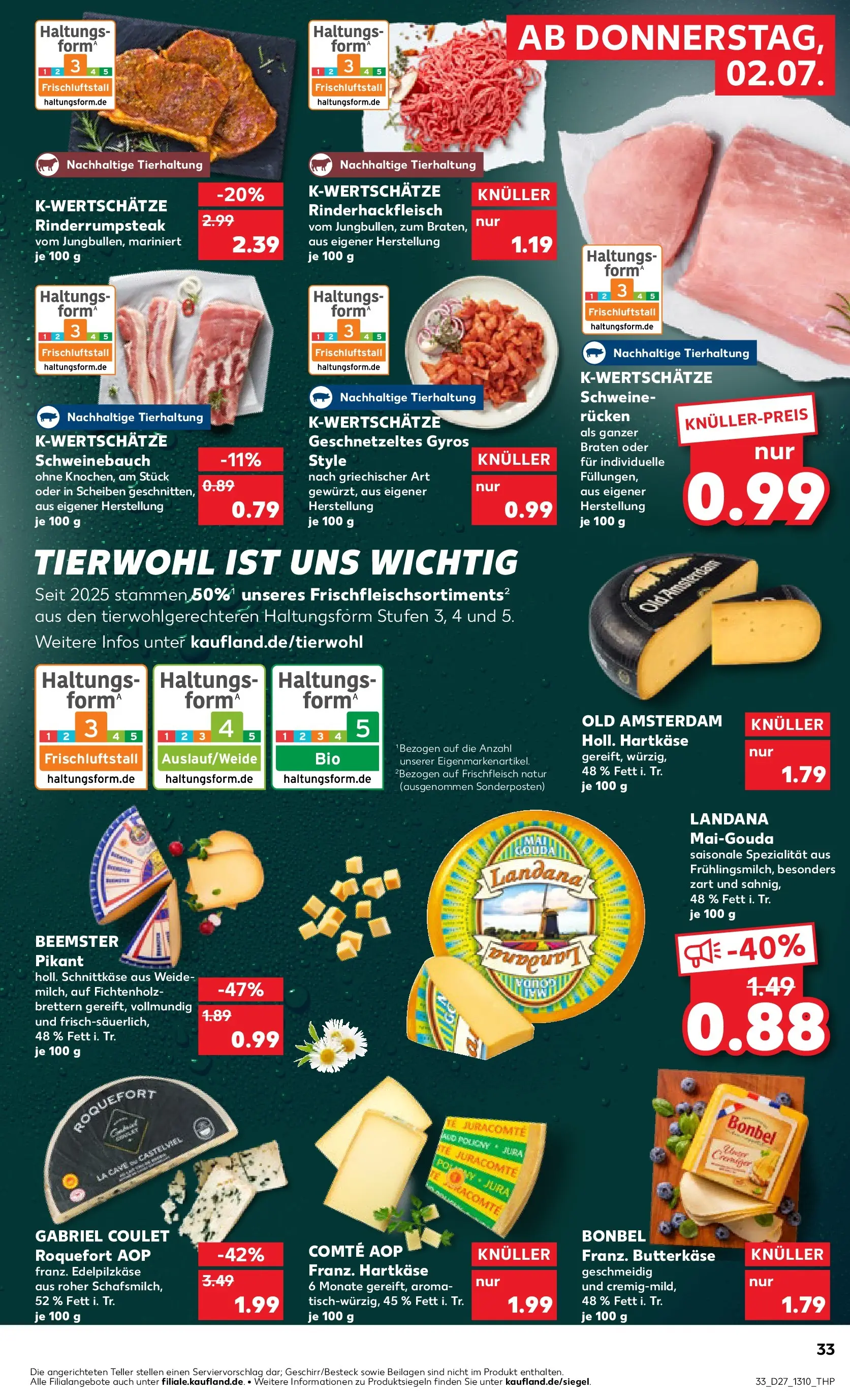 Prospekt Kaufland ab 29.06.2026 » Angebote Online zum Blättern | Seite: 44 | Produkte: Schweinebauch, Gouda, Gyros