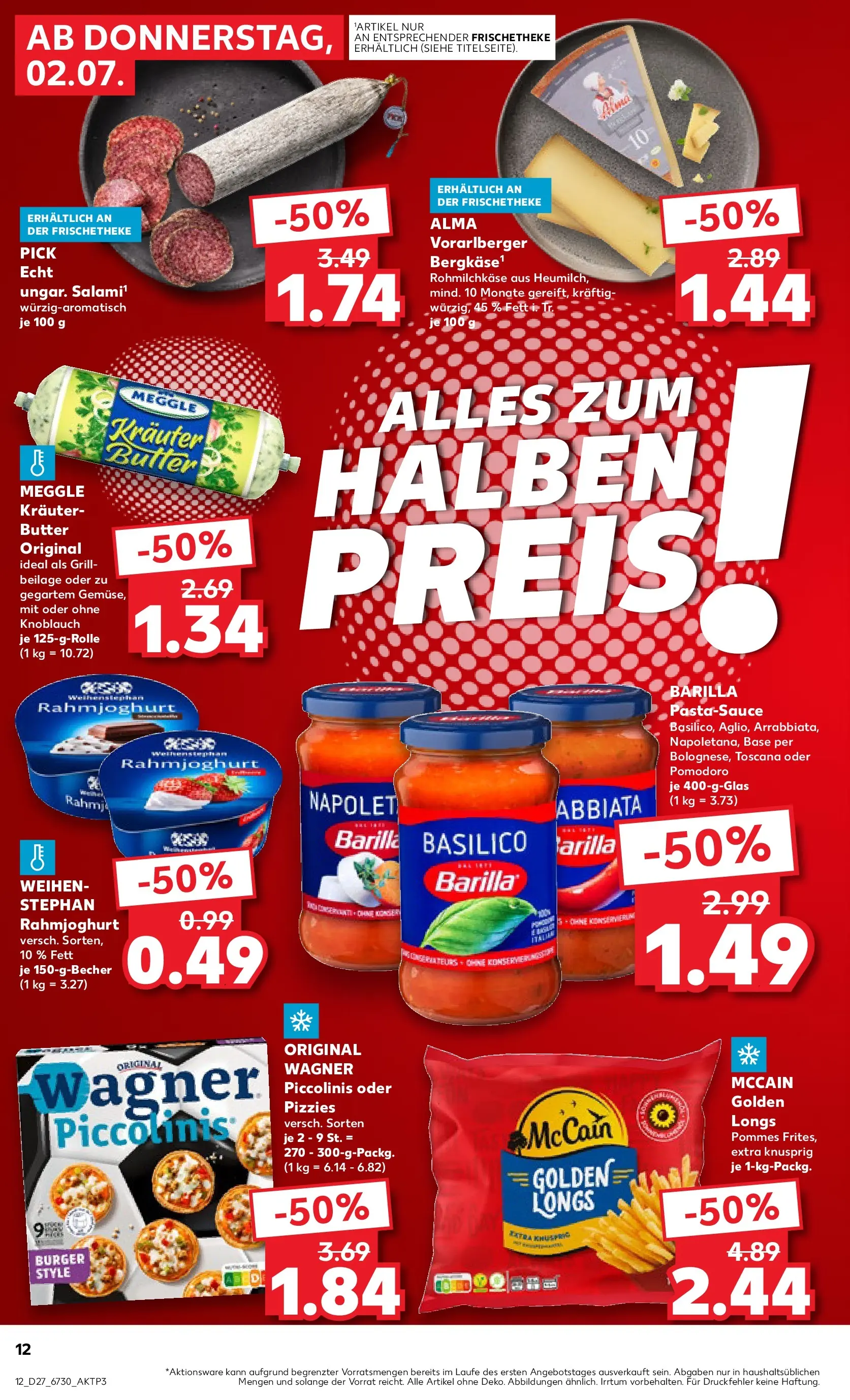 Prospekt Kaufland ab 29.06.2026 » Angebote Online zum Blättern | Seite: 23 | Produkte: Barilla, Burger, McCain, Piccolinis