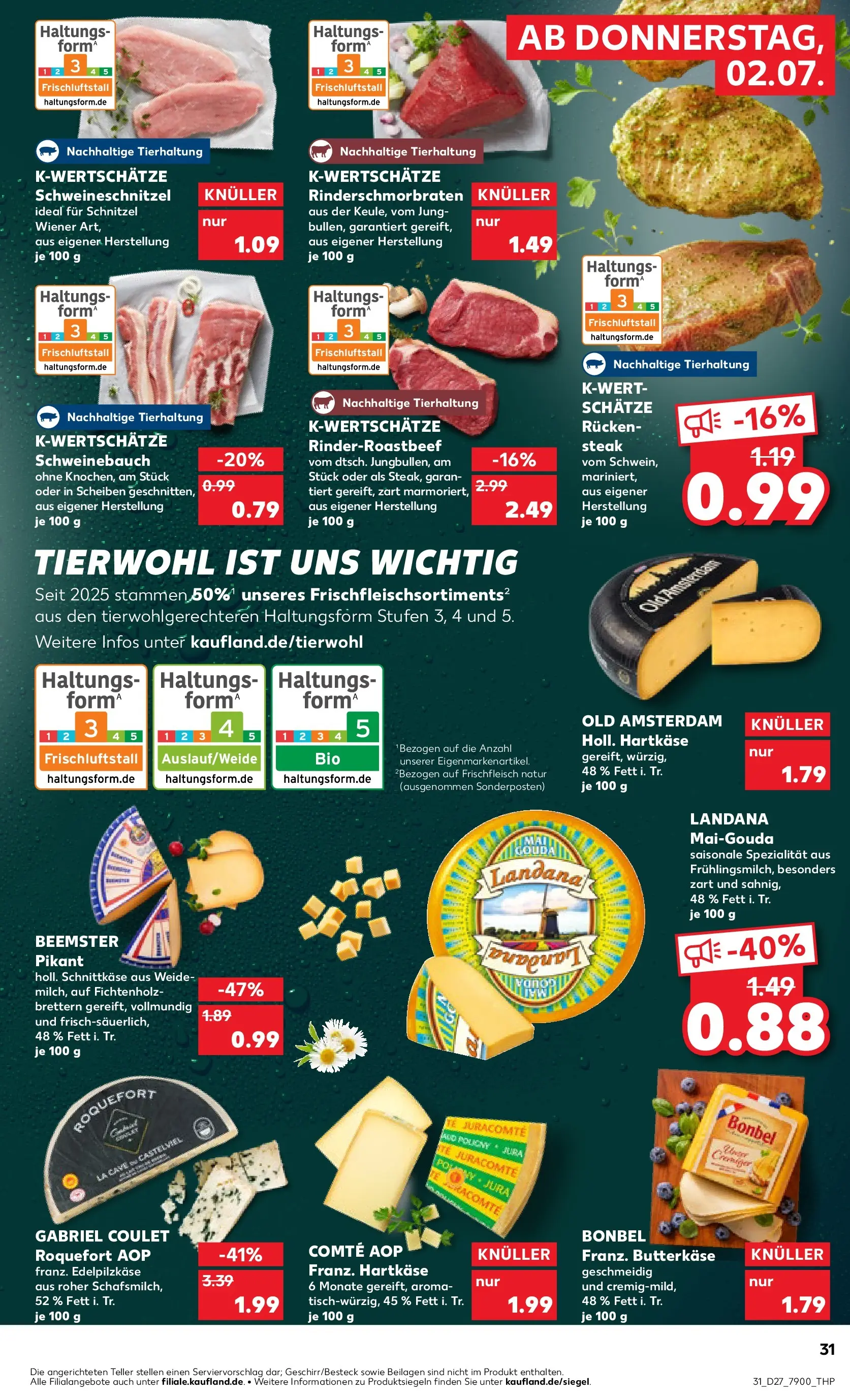 Prospekt Kaufland ab 29.06.2026 » Angebote Online zum Blättern | Seite: 42 | Produkte: Jura, Schweinebauch, Schnitzel, Steak