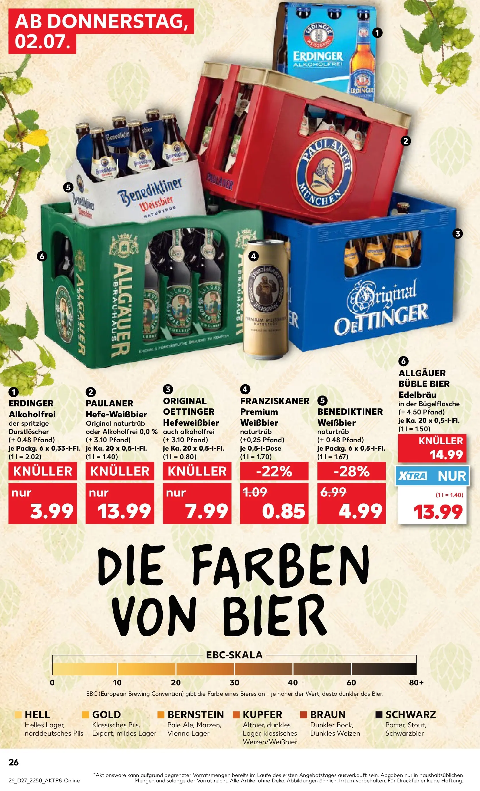 Prospekt Kaufland ab 29.06.2026 » Angebote Online zum Blättern | Seite: 39 | Produkte: Franziskaner, Erdinger, Bier, Weißbier