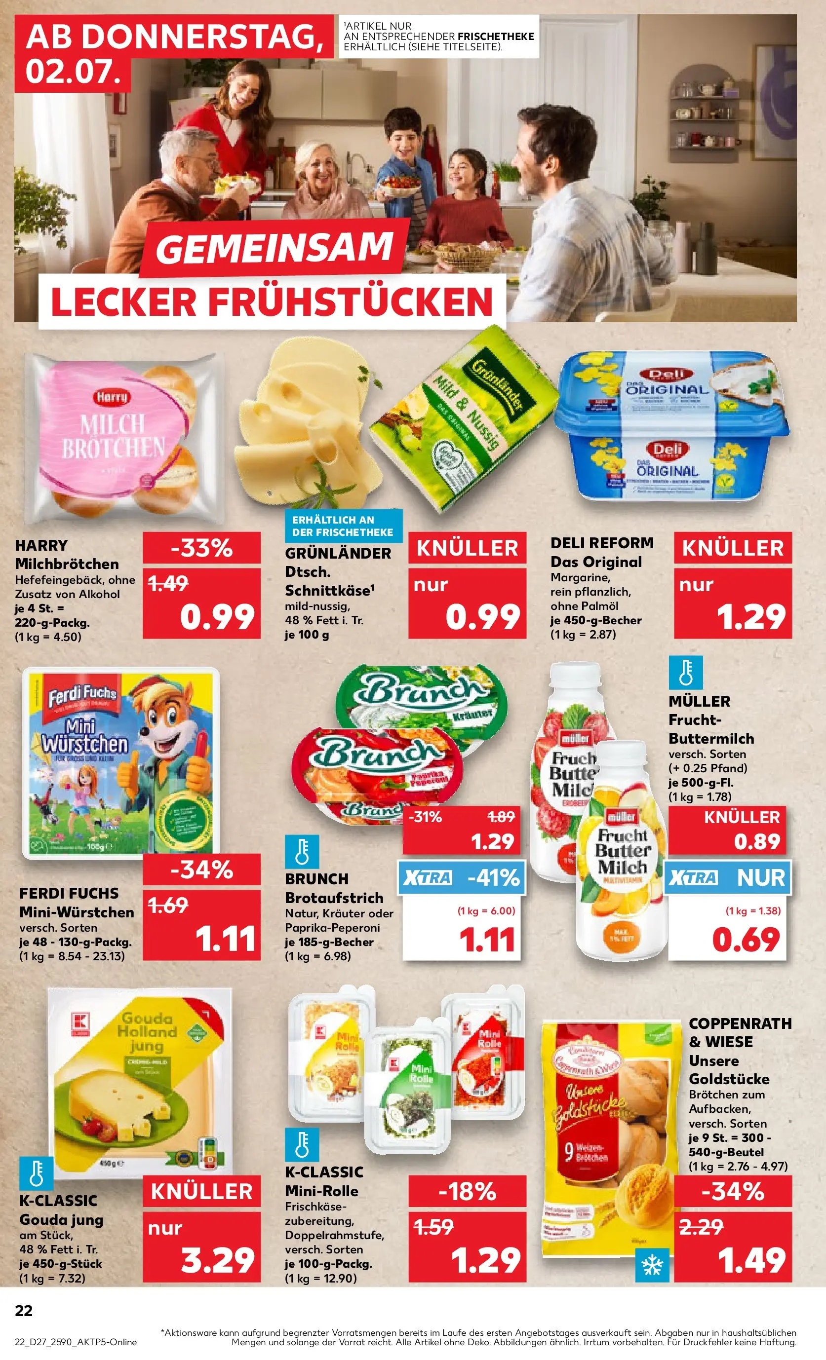 Prospekt Kaufland ab 29.06.2026 » Angebote Online zum Blättern | Seite: 33 | Produkte: Buttermilch, Milch, Deli reform, Frischkase