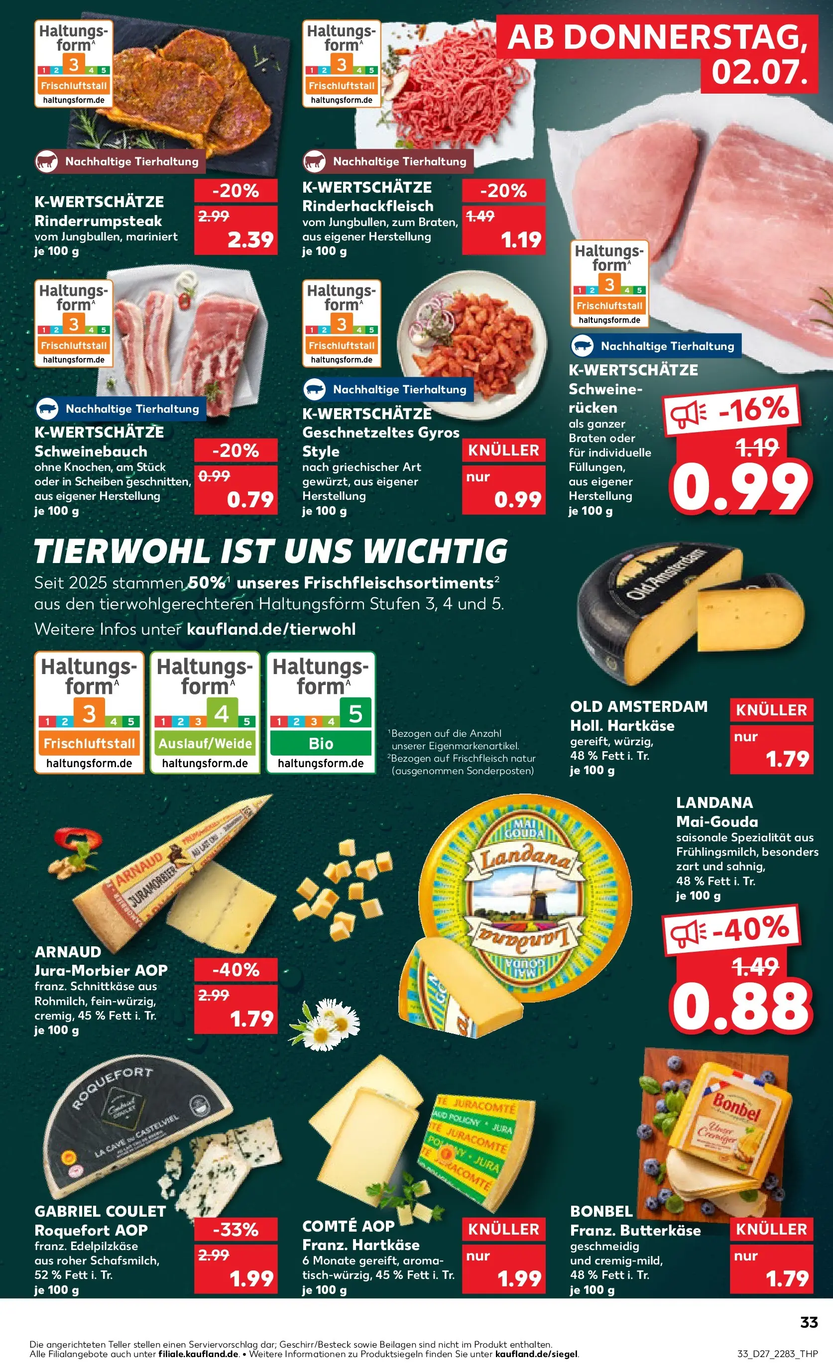Prospekt Kaufland ab 02.07.2026 ยป Angebote und Werbung Online | Seite: 33 | Produkte: Schweinebauch, Gouda, Gyros Prospekt Kaufland ab 02.07.2026 ยป Angebote Online zum Blรคttern | Seite: 33 | Produkte: Schweinebauch, Gouda, Gyros
