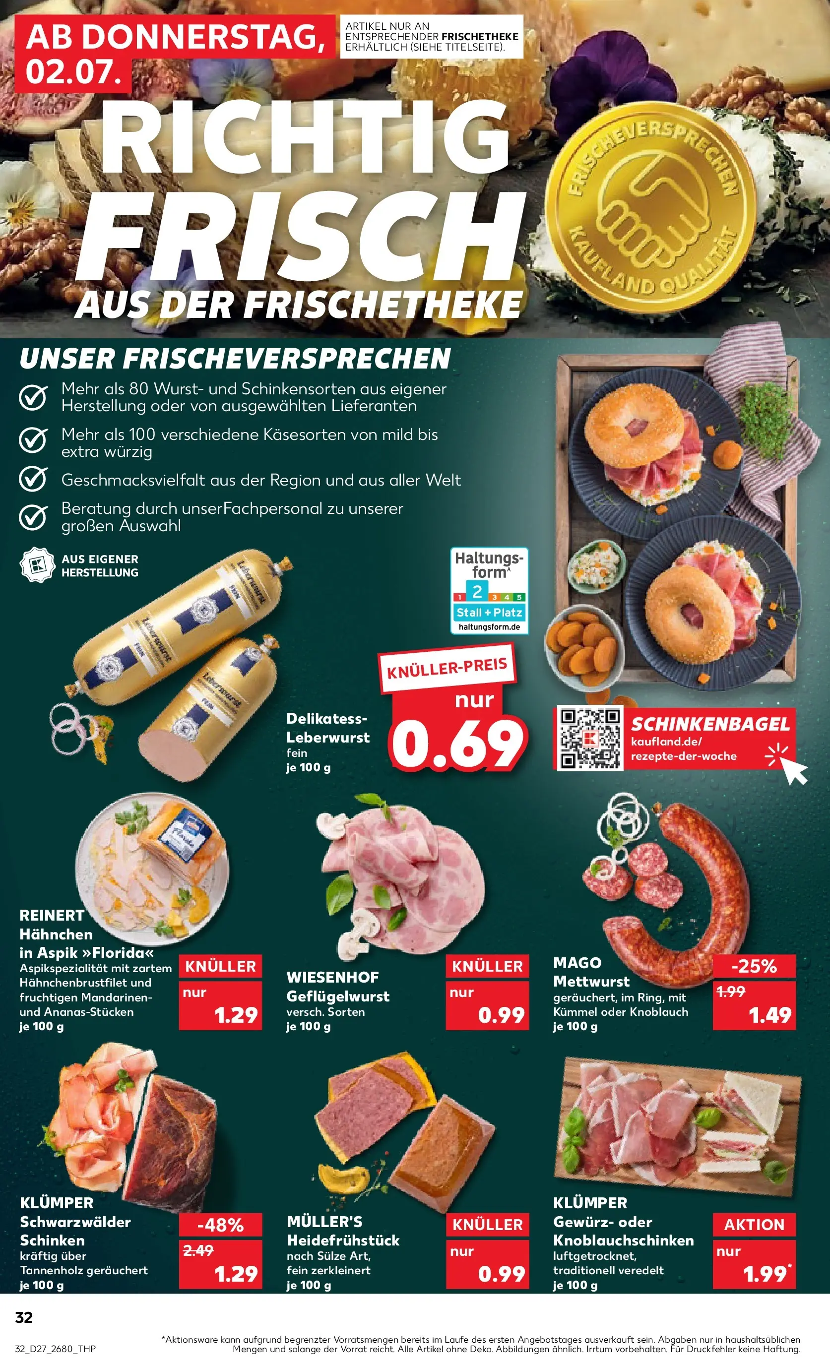 Prospekt Kaufland ab 29.06.2026 » Angebote Online zum Blättern | Seite: 43 | Produkte: Hahnchen, Mandarinen, Knoblauch, Schinken