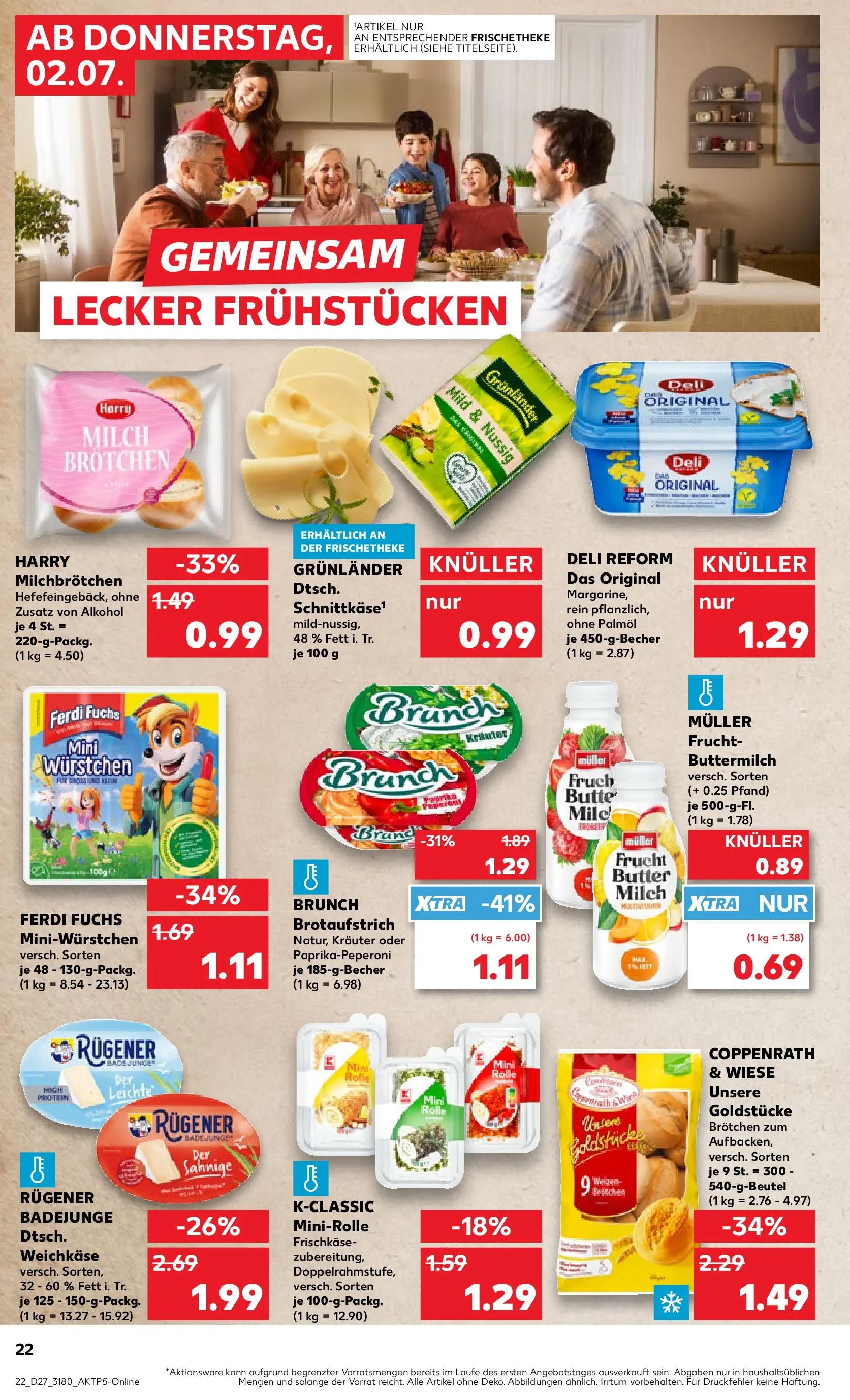Prospekt Kaufland ab 29.06.2026 » Angebote Online zum Blättern | Seite: 33 | Produkte: Buttermilch, Milch, Paprika, Deli reform
