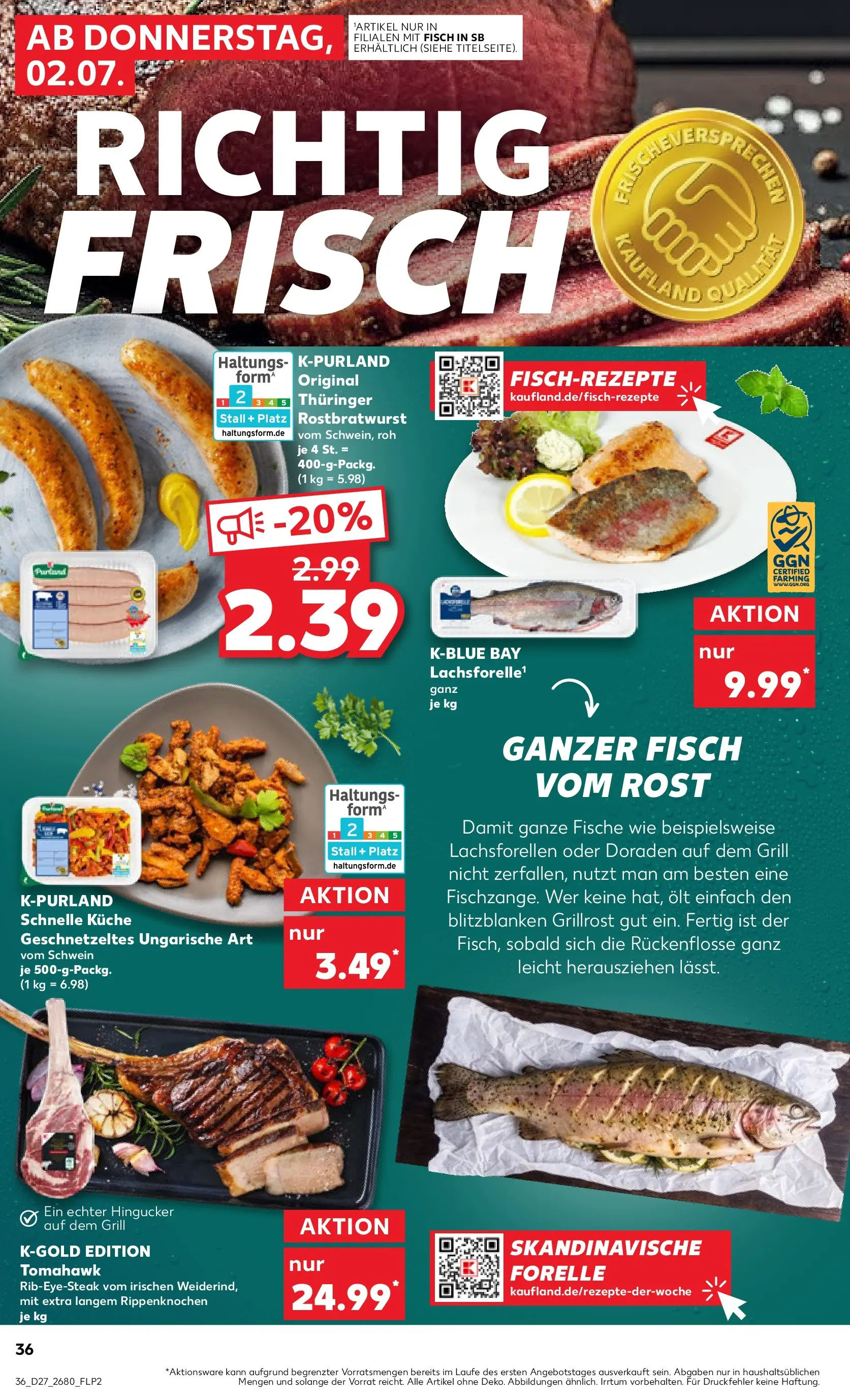 Prospekt Kaufland ab 29.06.2026 » Angebote Online zum Blättern | Seite: 47 | Produkte: Grill, Küche, Fisch