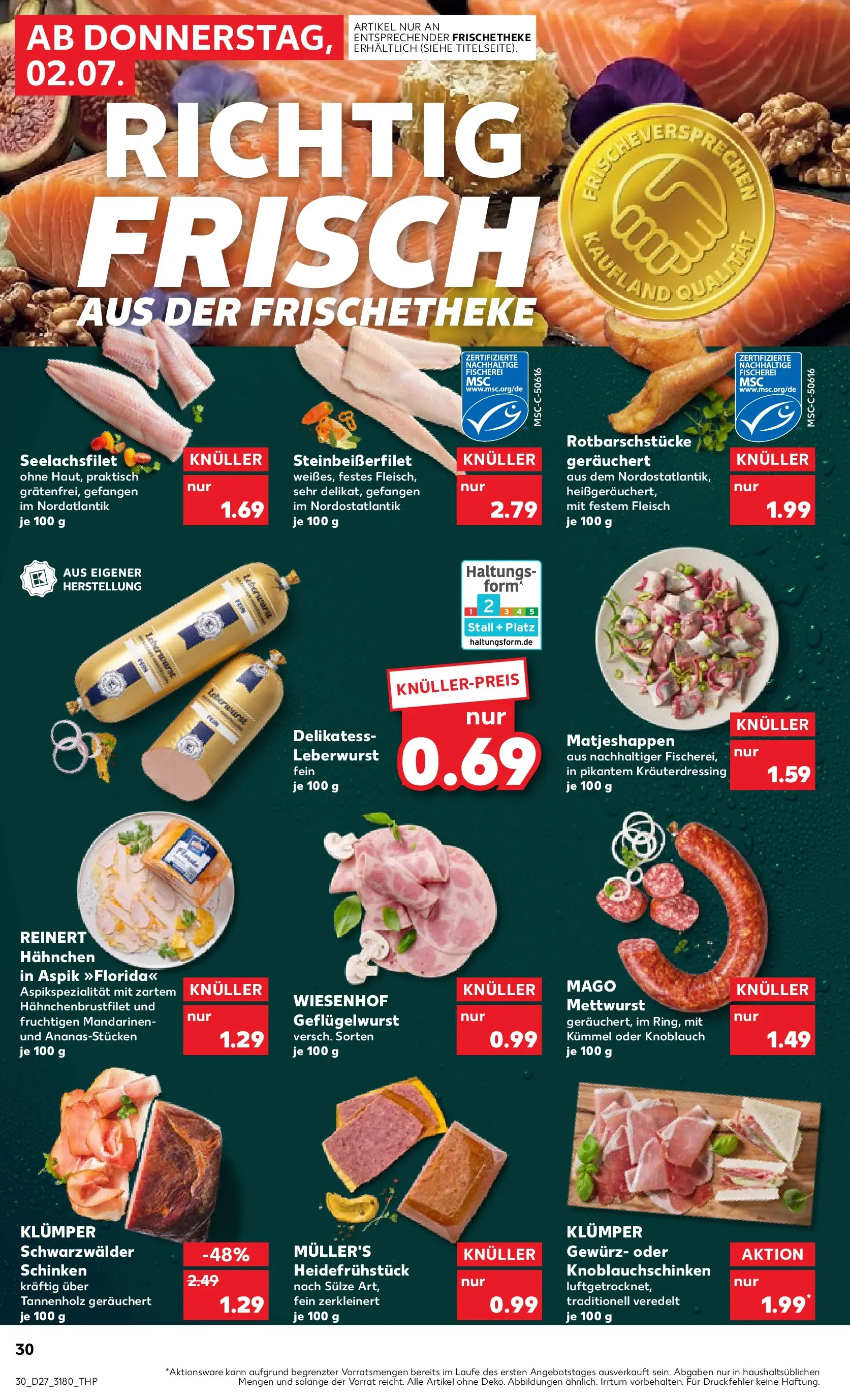 Prospekt Kaufland ab 29.06.2026 » Angebote Online zum Blättern | Seite: 41 | Produkte: Hahnchen, Knoblauch, Schinken, Fleisch