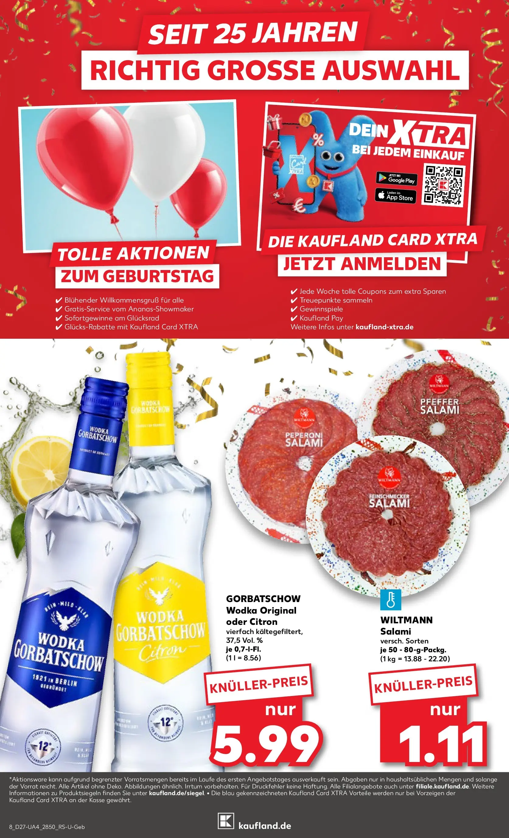 Prospekt Kaufland ab 02.07.2026 ยป Angebote und Werbung Online | Seite: 8 | Produkte: Pfeffer, Wodka gorbatschow, Salami, Wodka Prospekt Kaufland ab 02.07.2026 ยป Angebote Online zum Blรคttern | Seite: 8 | Produkte: Pfeffer, Wodka gorbatschow, Salami, Wodka