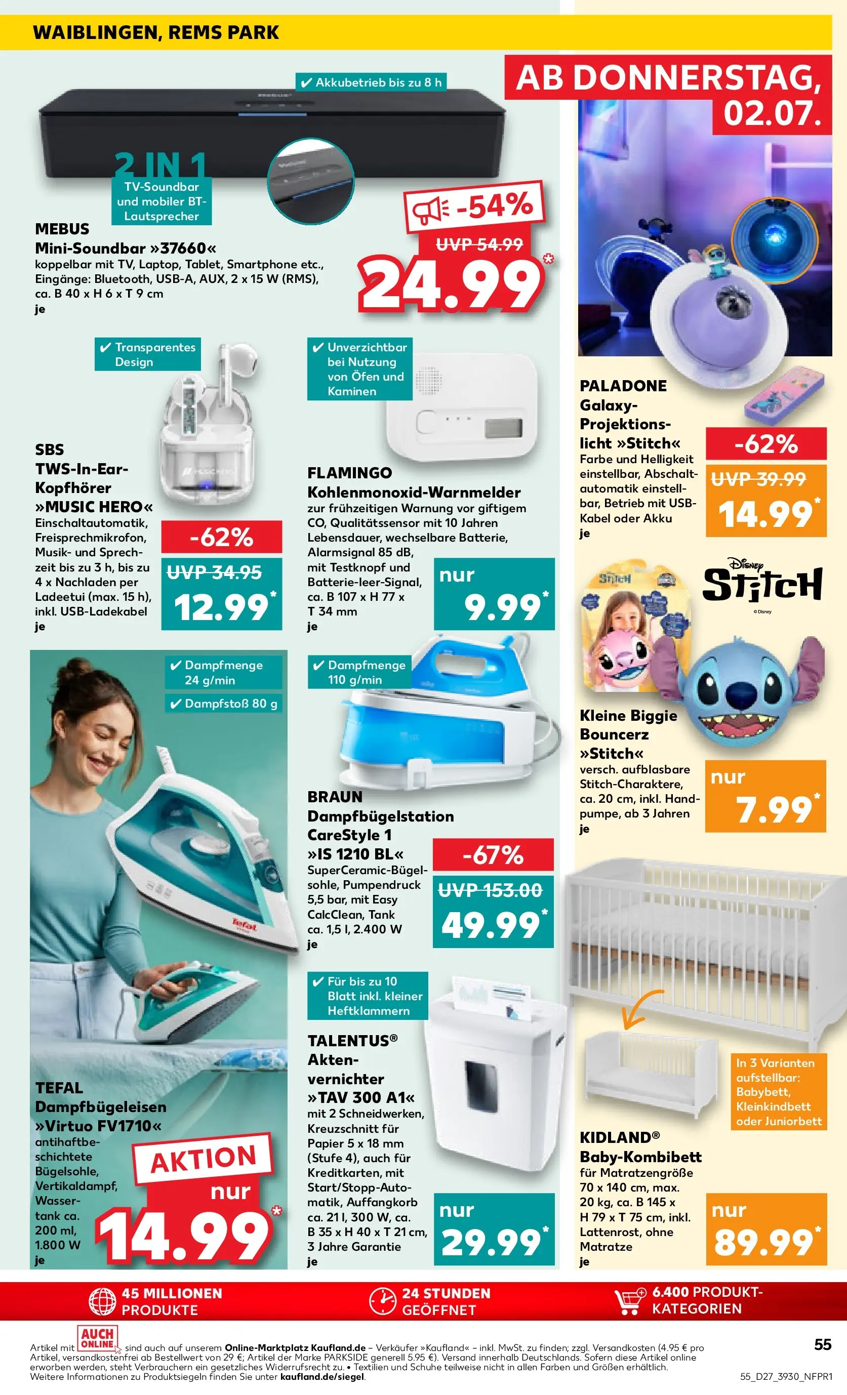 Prospekt Kaufland ab 29.06.2026 » Angebote Online zum Blättern | Seite: 66 | Produkte: Kabel, Matratze, Wasser, Smartphone