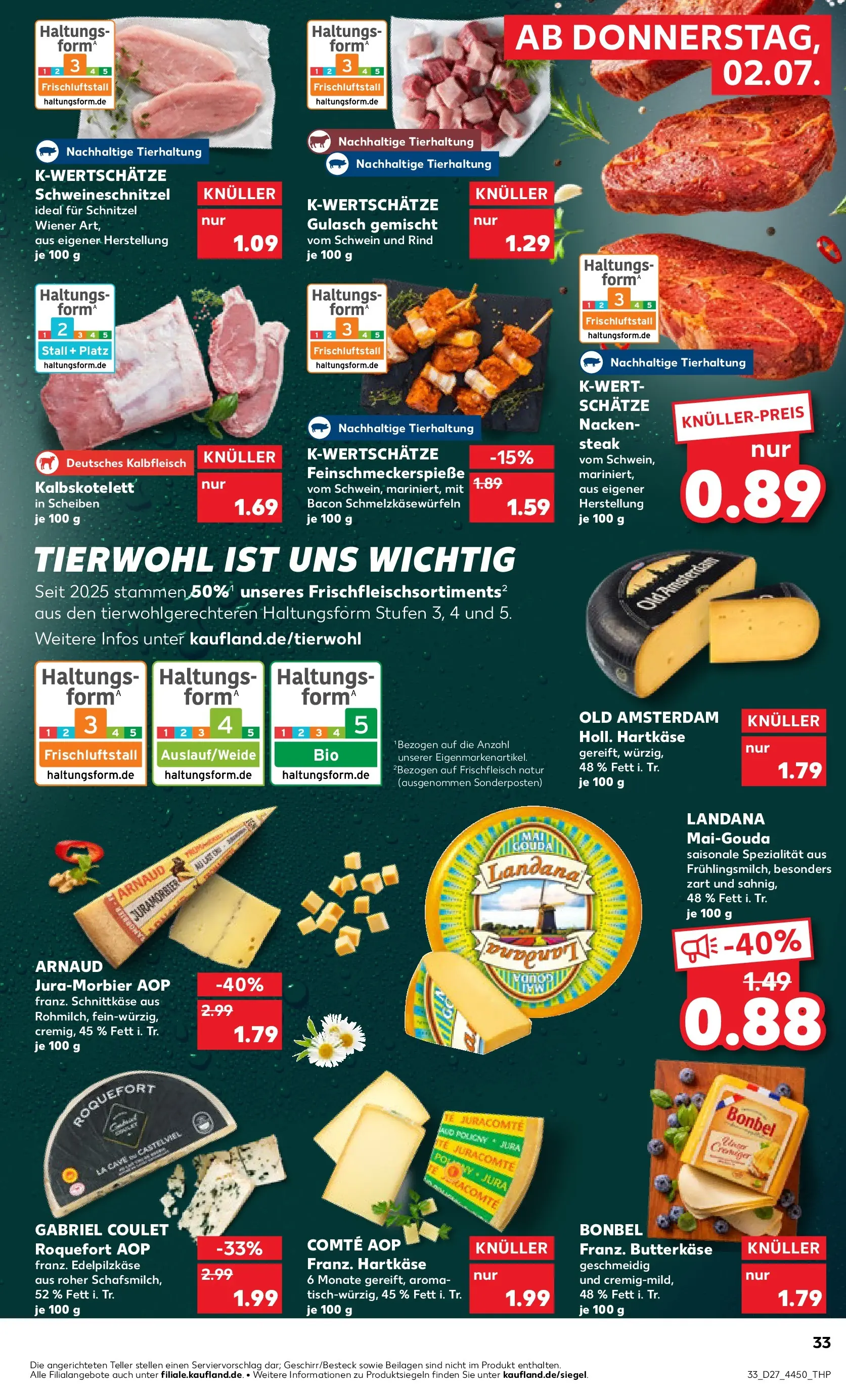 Prospekt Kaufland ab 02.07.2026 ยป Angebote und Werbung Online | Seite: 33 | Produkte: Jura, Schnitzel, Gulasch, Steak Prospekt Kaufland ab 02.07.2026 ยป Angebote Online zum Blรคttern | Seite: 33 | Produkte: Jura, Schnitzel, Gulasch, Steak