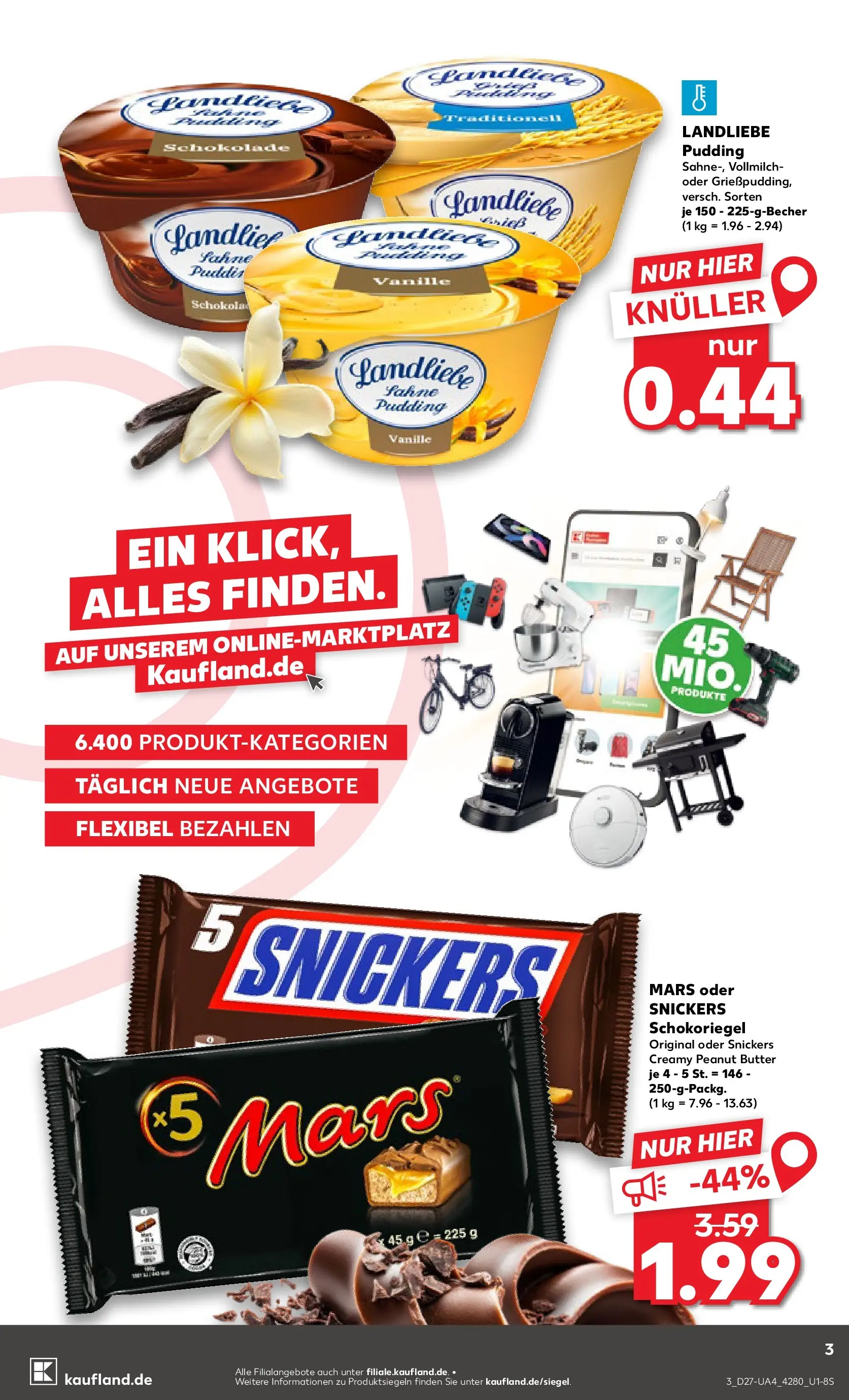 Prospekt Kaufland ab 02.07.2026 ยป Angebote und Werbung Online | Seite: 3 | Produkte: Butter, Schokolade, Snickers, Mars Prospekt Kaufland ab 02.07.2026 ยป Angebote Online zum Blรคttern | Seite: 3 | Produkte: Butter, Schokolade, Snickers, Mars