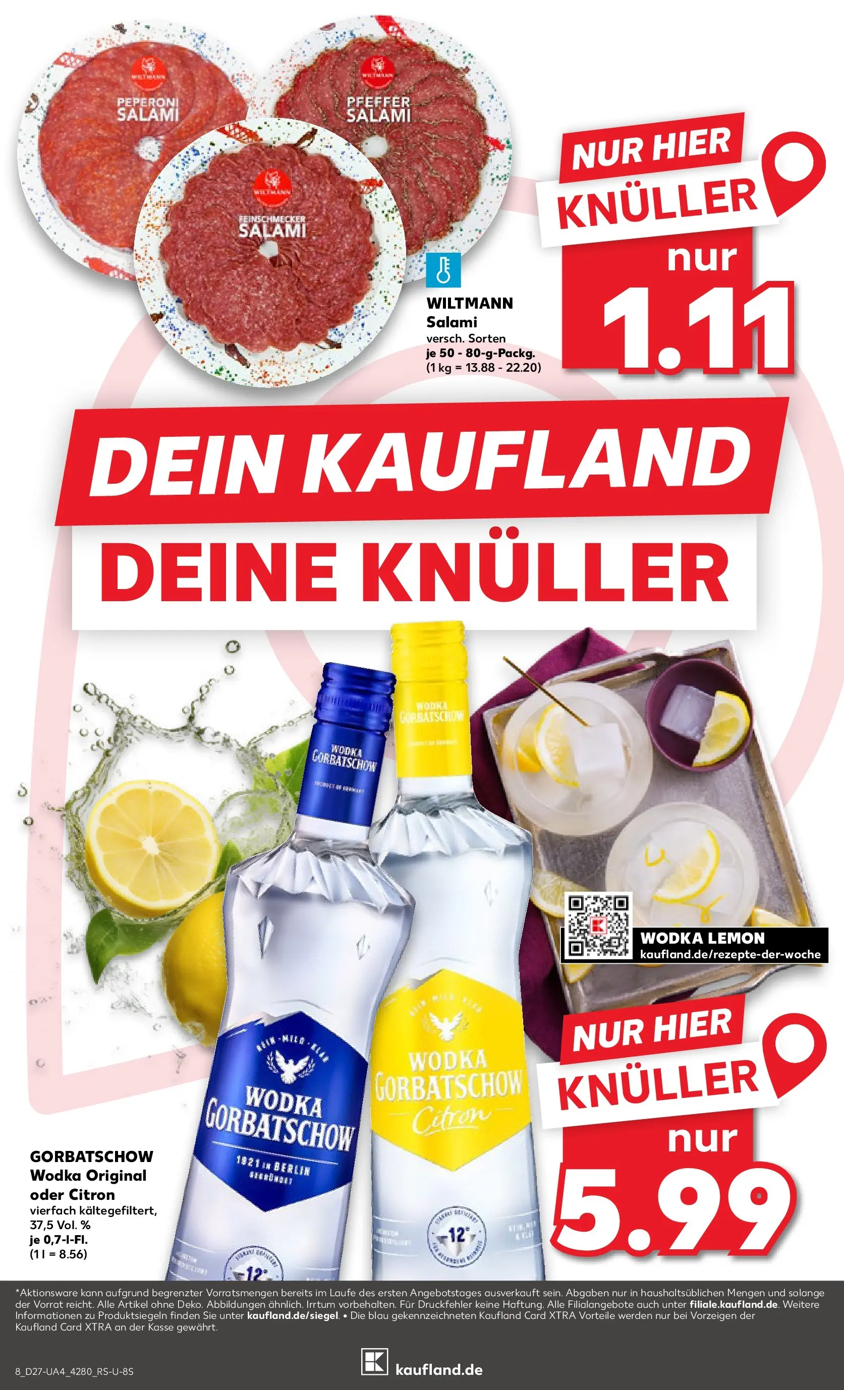 Prospekt Kaufland ab 02.07.2026 ยป Angebote und Werbung Online | Seite: 8 | Produkte: Pfeffer, Wodka gorbatschow, Salami, Wodka Prospekt Kaufland ab 02.07.2026 ยป Angebote Online zum Blรคttern | Seite: 8 | Produkte: Pfeffer, Wodka gorbatschow, Salami, Wodka