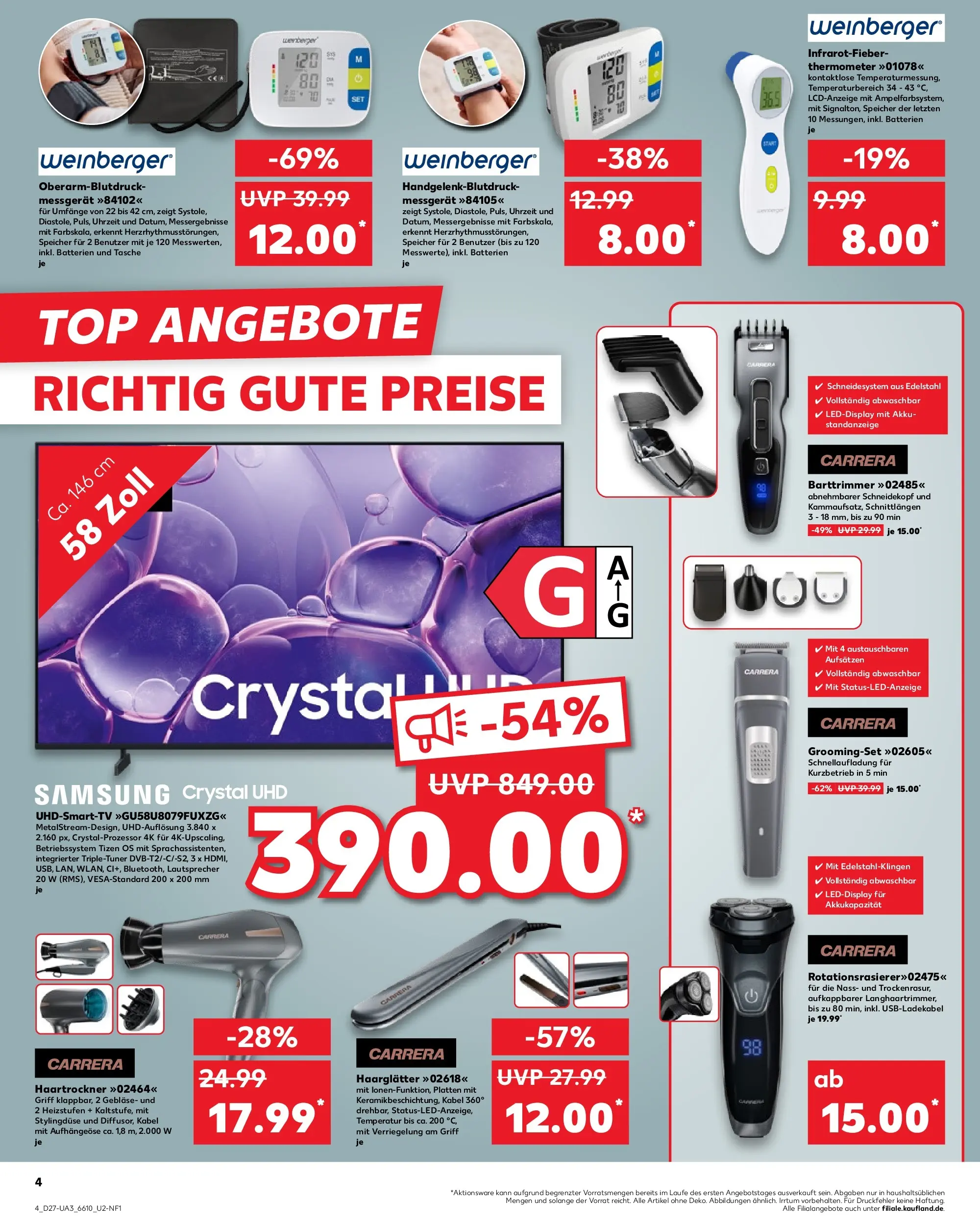 Prospekt Kaufland ab 02.07.2026 » Angebote Online zum Blättern | Seite: 4 | Produkte: Kabel, Lautsprecher, Thermometer, Samsung