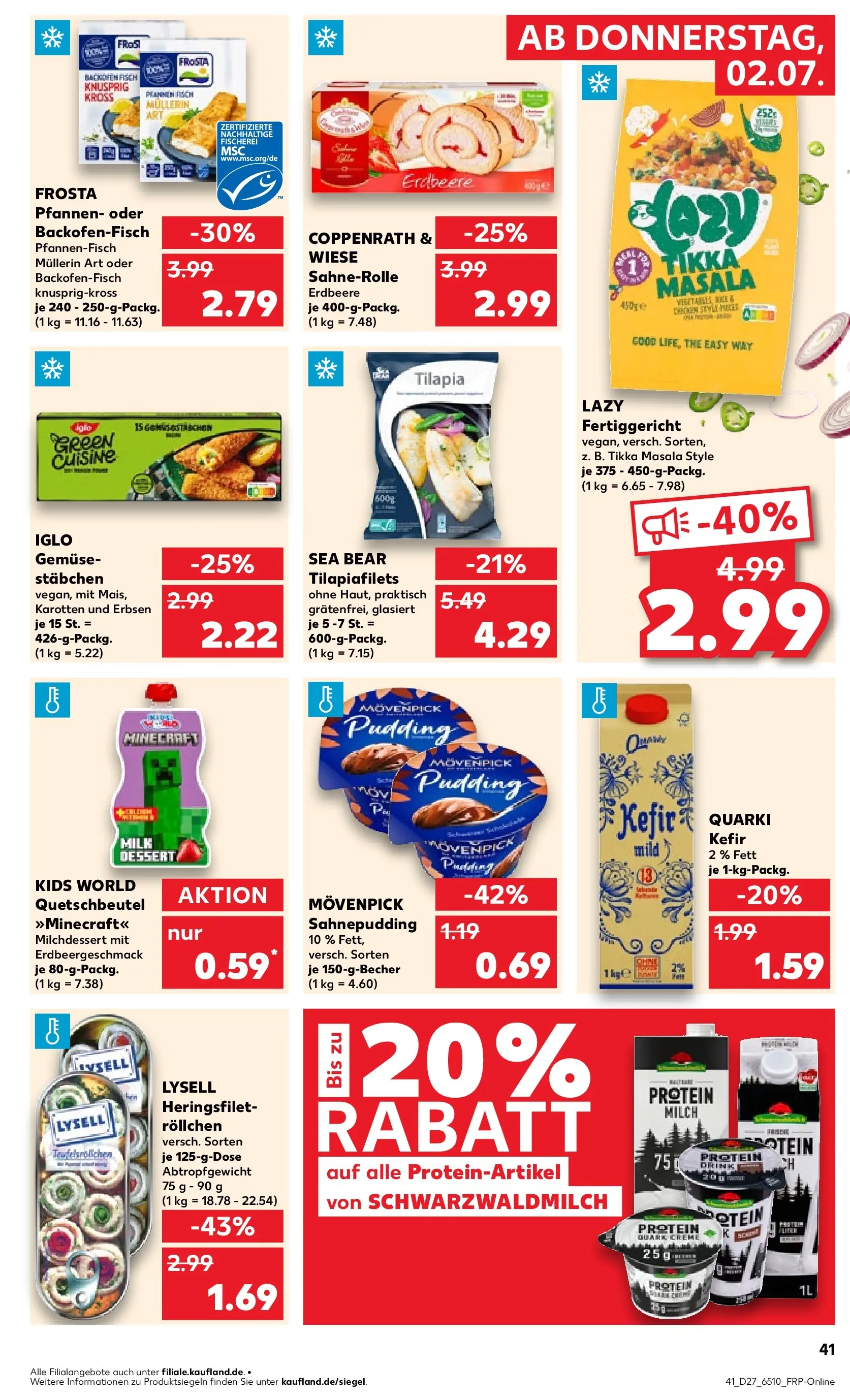 Prospekt Kaufland ab 02.07.2026 » Angebote Online zum Blättern | Seite: 49 | Produkte: Quark, Milch, Iglo, Erbsen