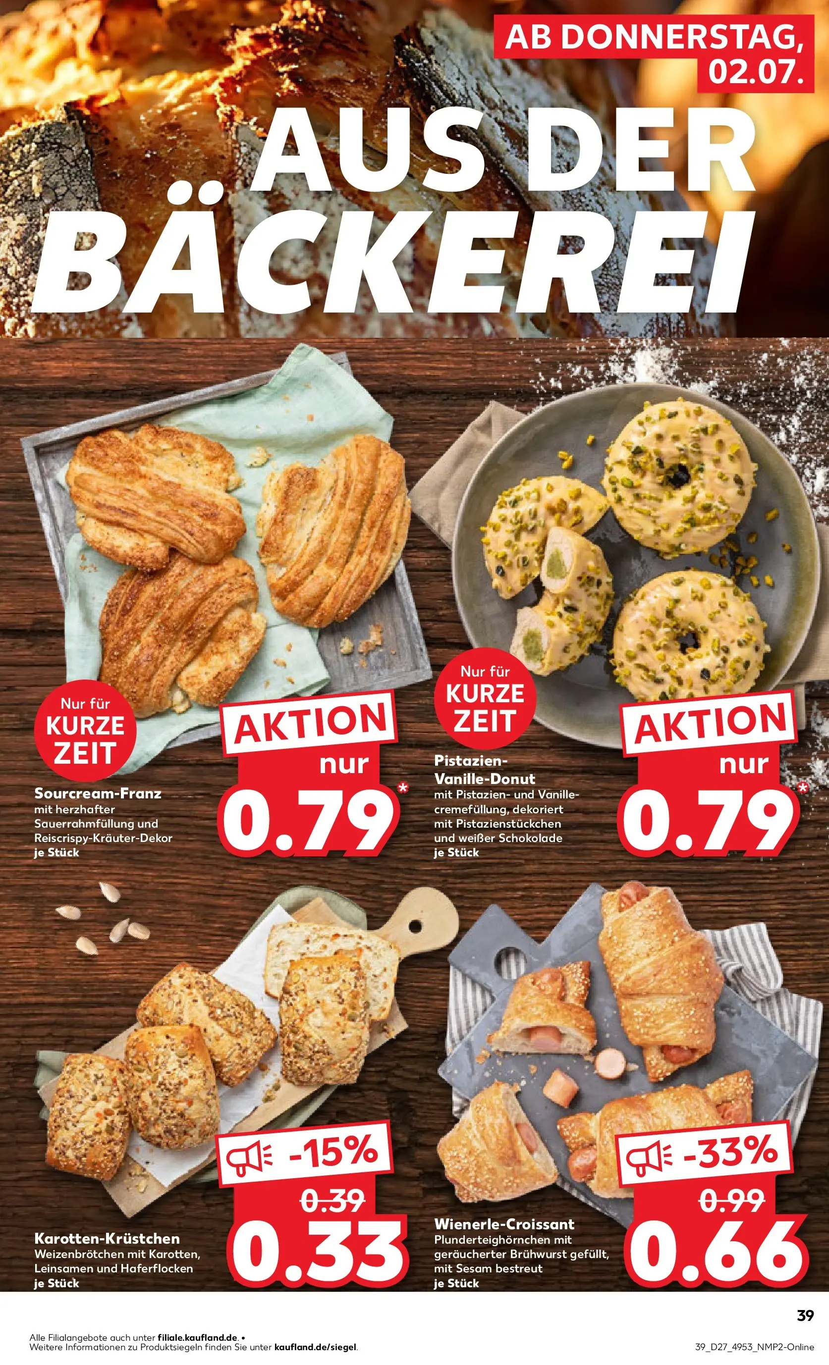 Prospekt Kaufland ab 29.06.2026 » Angebote Online zum Blättern | Seite: 48 | Produkte: Bäckerei, Schokolade, Pistazien