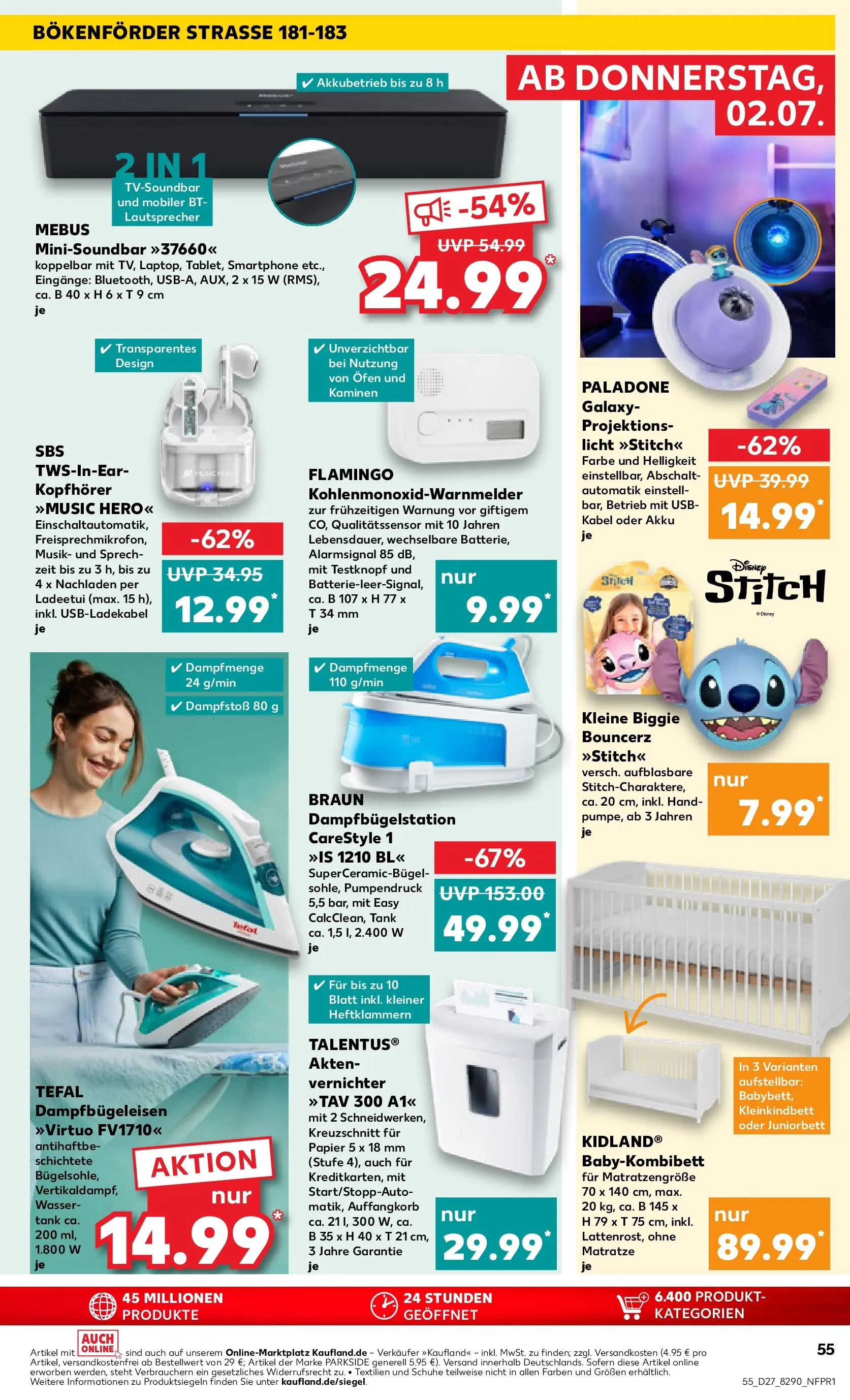 Prospekt Kaufland ab 29.06.2026 » Angebote Online zum Blättern | Seite: 66 | Produkte: Kabel, Lautsprecher, Matratze, Wasser