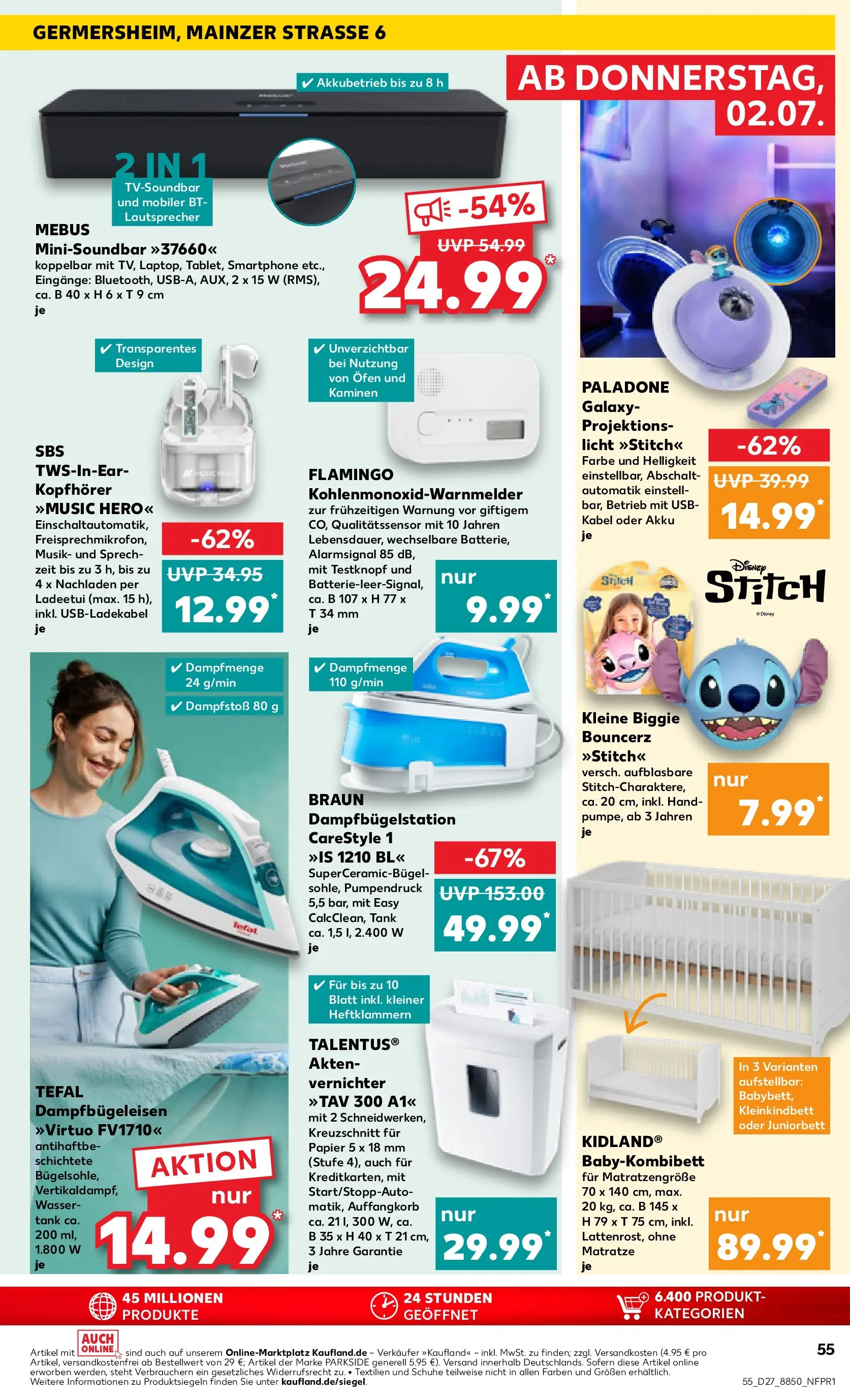Prospekt Kaufland ab 29.06.2026 » Angebote Online zum Blättern | Seite: 66 | Produkte: Kabel, Ofen, Matratze, Wasser