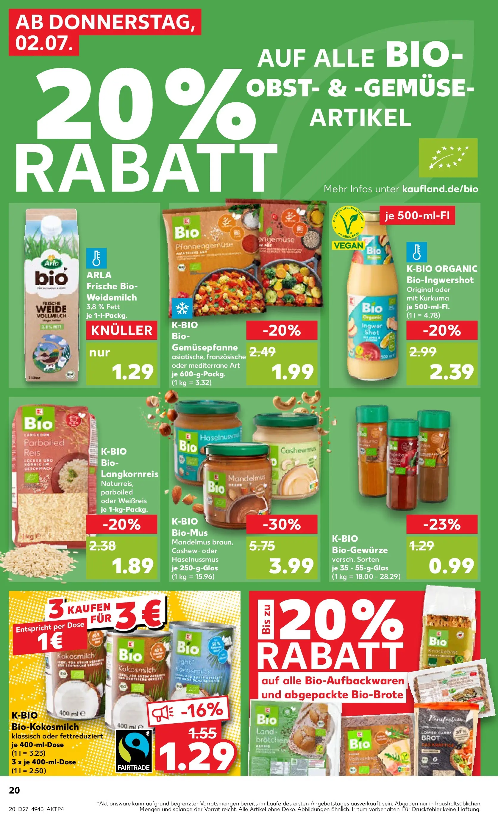 Prospekt Kaufland ab 29.06.2026 » Angebote Online zum Blättern | Seite: 31 | Produkte: Gemüse, Obst, Brot, Reis