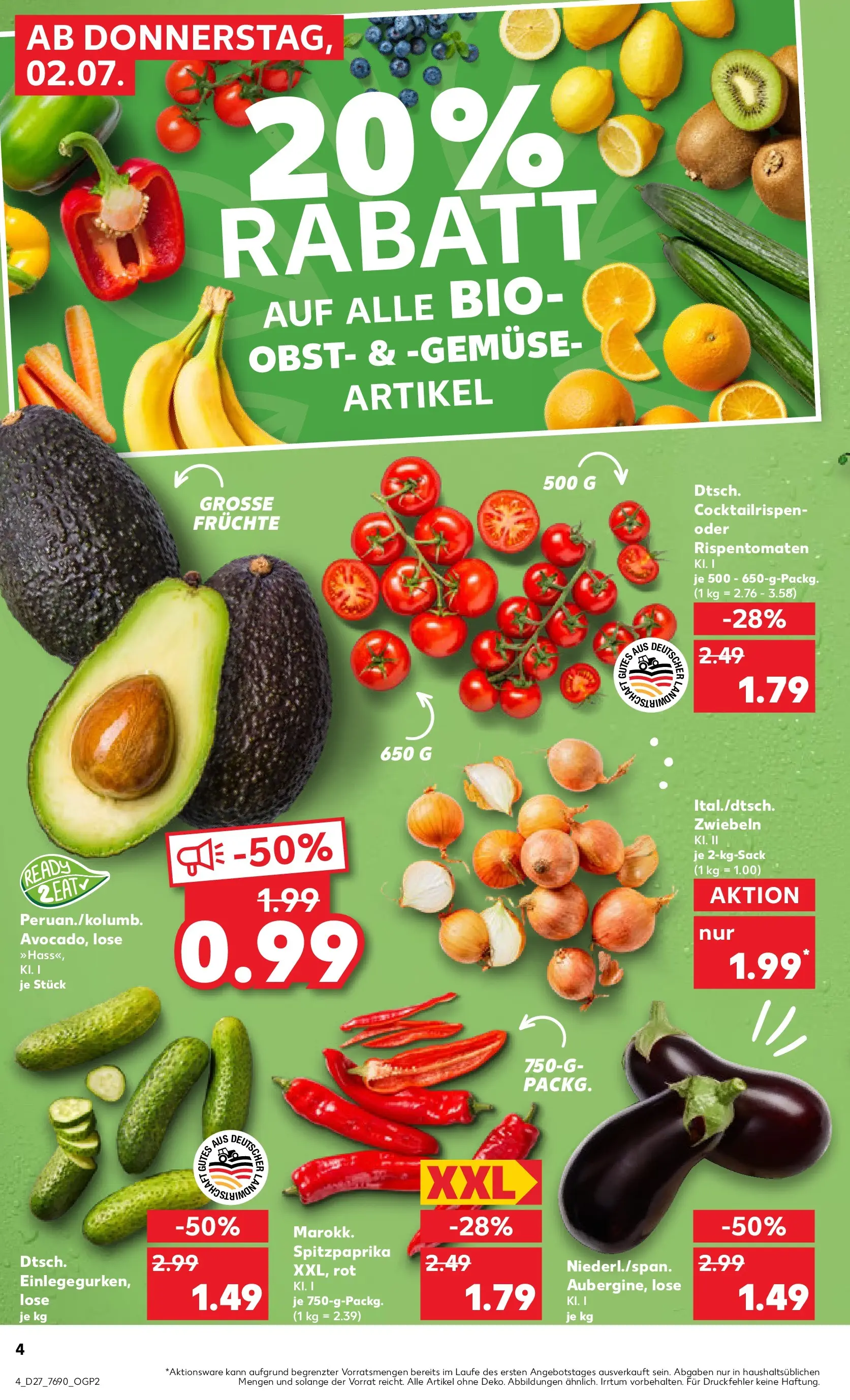 Prospekt Kaufland ab 29.06.2026 » Angebote Online zum Blättern | Seite: 15 | Produkte: Zwiebeln, Gemüse, Obst