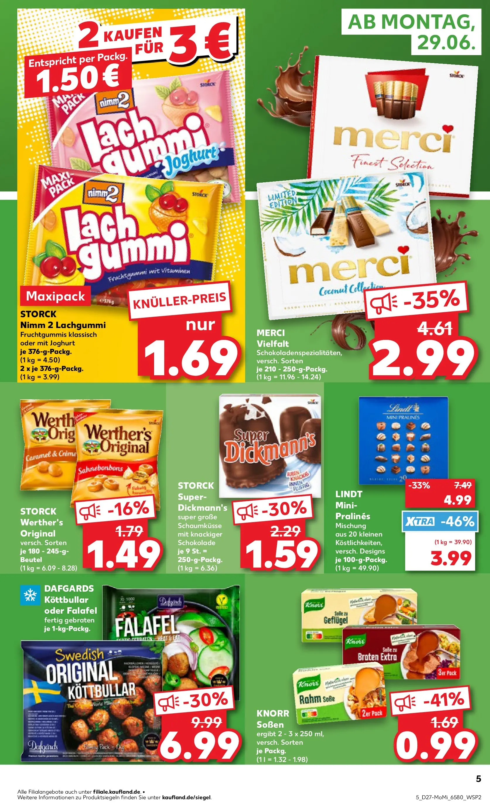Prospekt Kaufland ab 29.06.2026 » Angebote Online zum Blättern | Seite: 5 | Produkte: Joghurt, Schokolade, Knorr, Creme